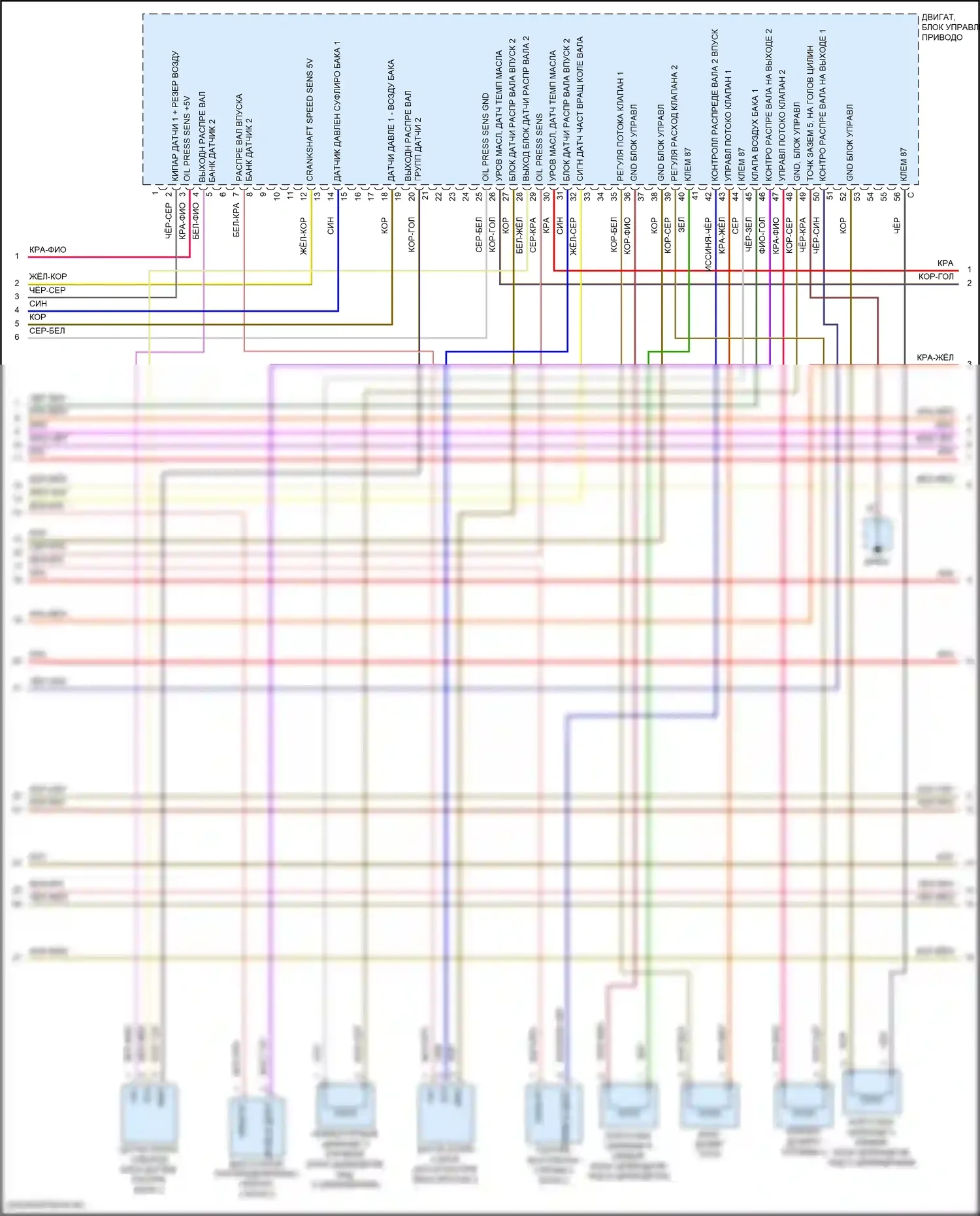 911 Turbo S Porsche 992 (2018-2024): Электросхема двигателя 3,0л турбо (8 из 9) 