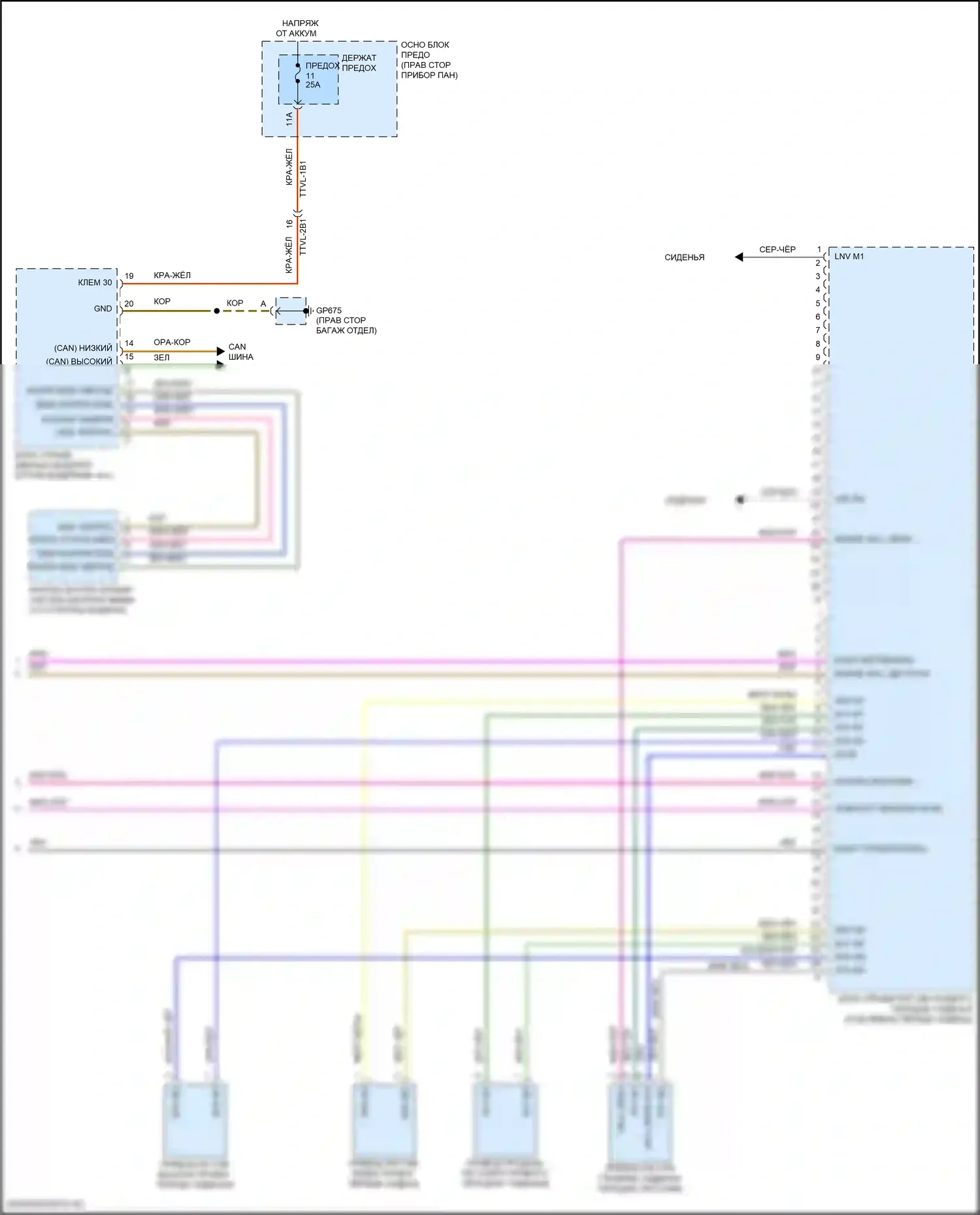 911 Turbo S Porsche 992 (2018-2024): Электросхема сиденья памяти пассажира (2 из 2) 