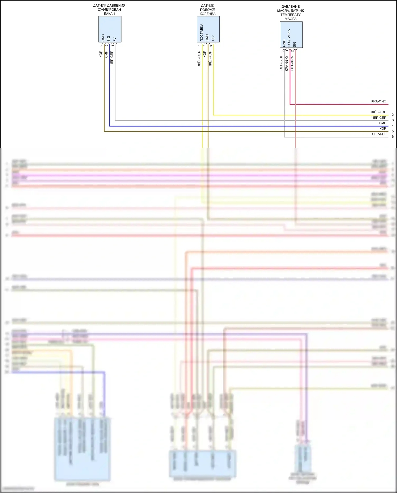 911 Turbo Porsche 992 (2018-2024): Электросхема двигателя 3.8л турбо (7 из 9) 