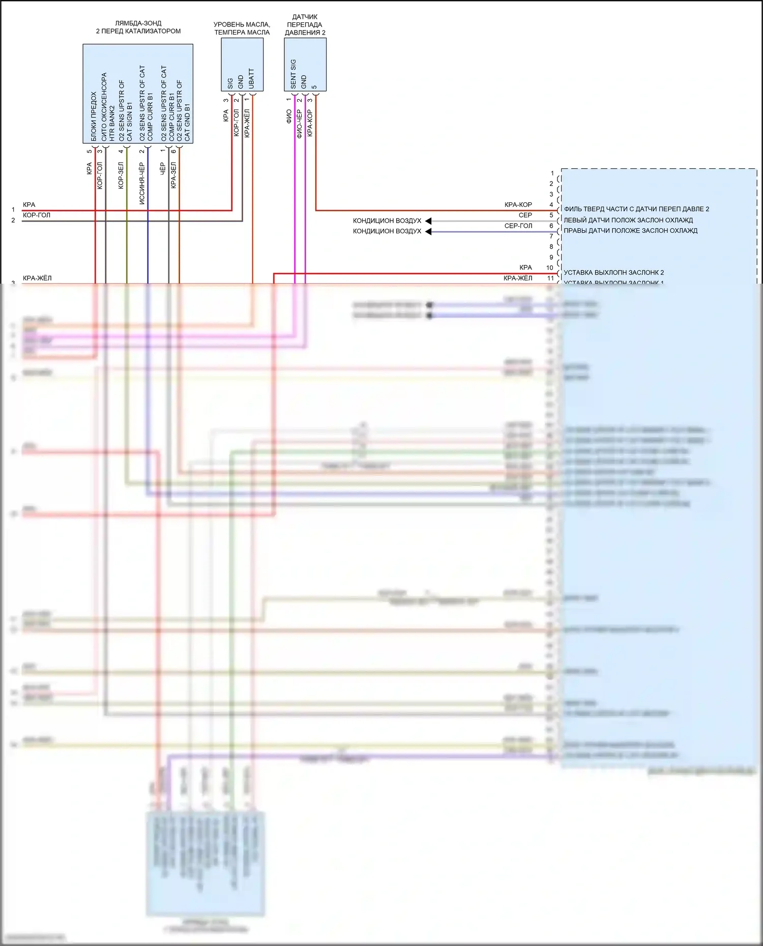 911 Turbo Porsche 992 (2018-2024): Электросхема двигателя 3,0л турбо (9 из 9) 