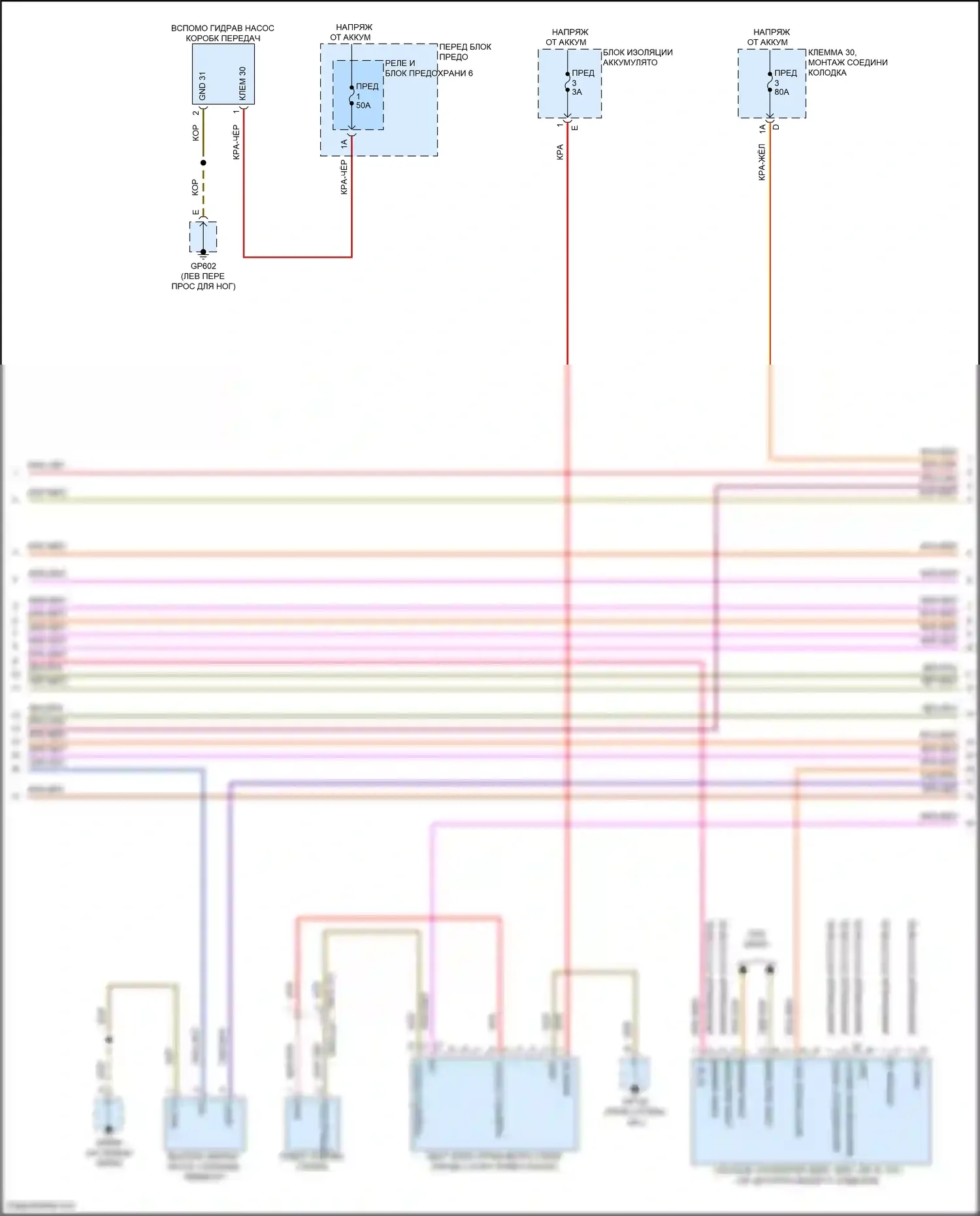 Cayenne Coupe Porsche III рестайлинг (2023-2024): Электросхема двигателя 4.0l турбо гибрид, электросхема гибридной системы (5 из 7) 