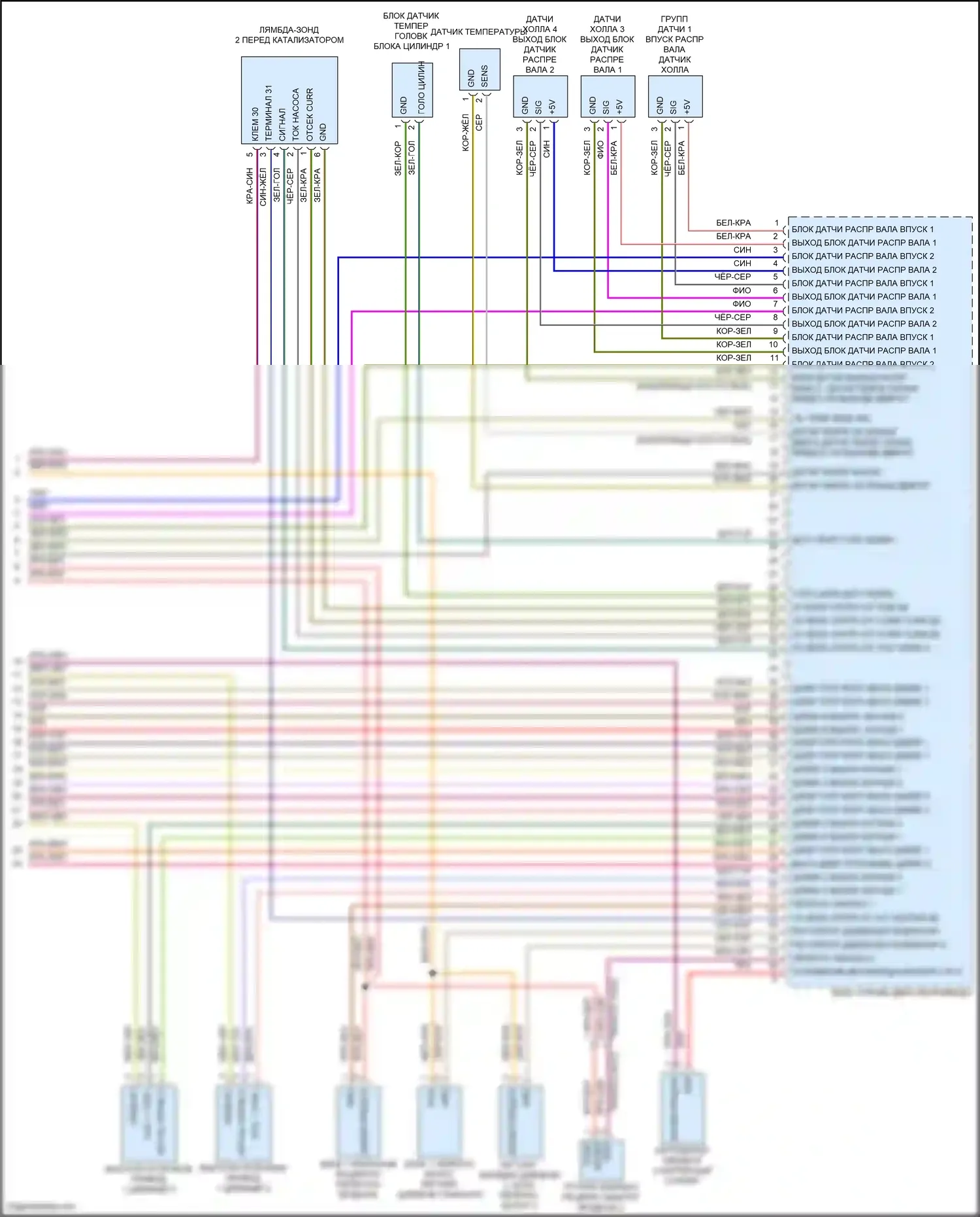Cayenne Coupe Porsche III рестайлинг (2023-2024): Электросхема двигателя 4.0л турбо гибрид, электросхема органов управления двигателем, ea825 (11 из 11) 