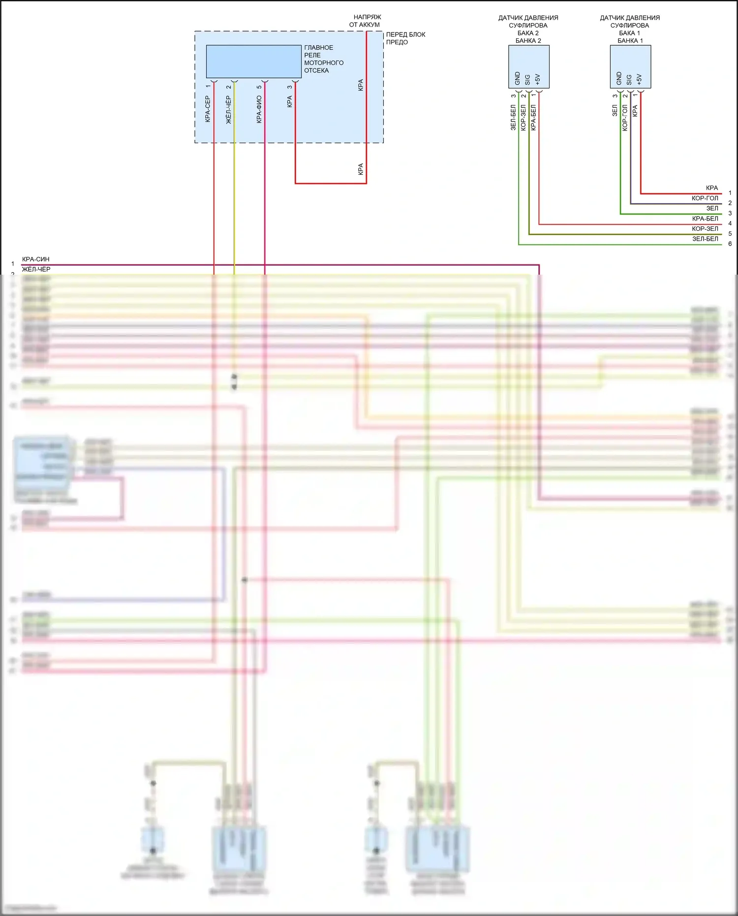 Cayenne Coupe Porsche III рестайлинг (2023-2024): Электросхема двигателя 4.0л турбо гибрид, электросхема органов управления двигателем, ea825 (8 из 11) 