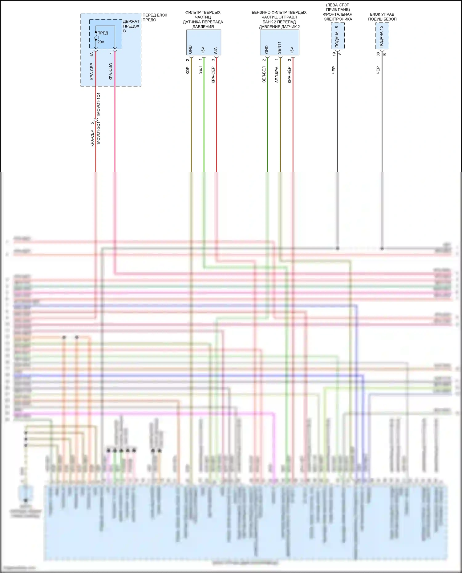 Cayenne Coupe Porsche III рестайлинг (2023-2024): Электросхема двигателя 4.0л турбо гибрид, электросхема органов управления двигателем, ea825evo (10 из 13) 