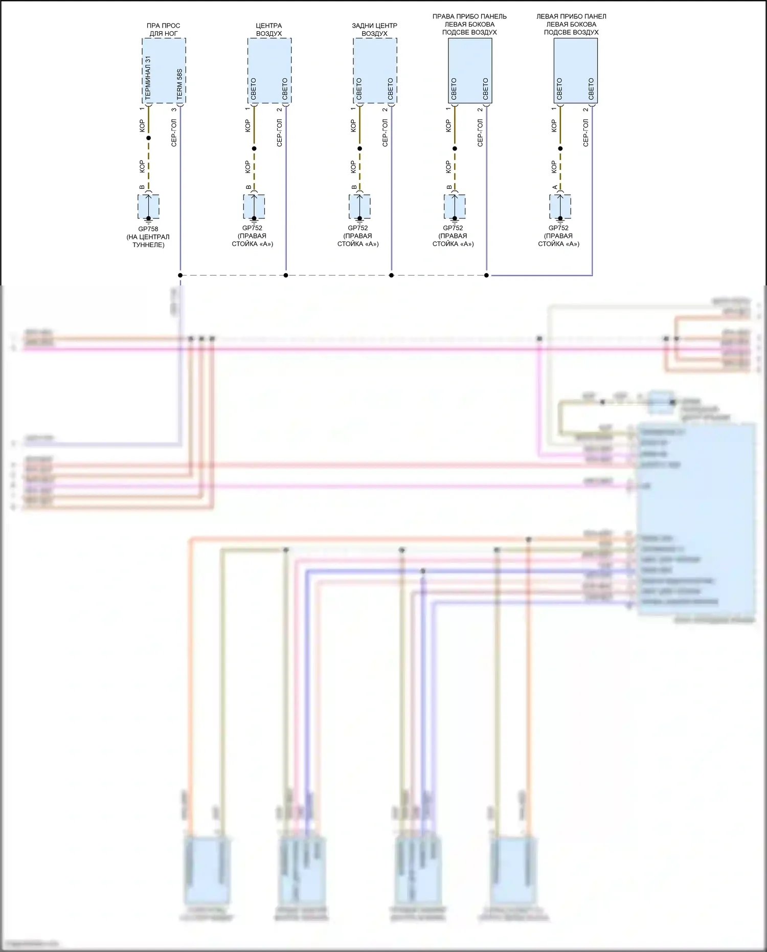 Cayenne Coupe Porsche III рестайлинг (2023-2024): Электросхема освещения салона (4 из 8) 