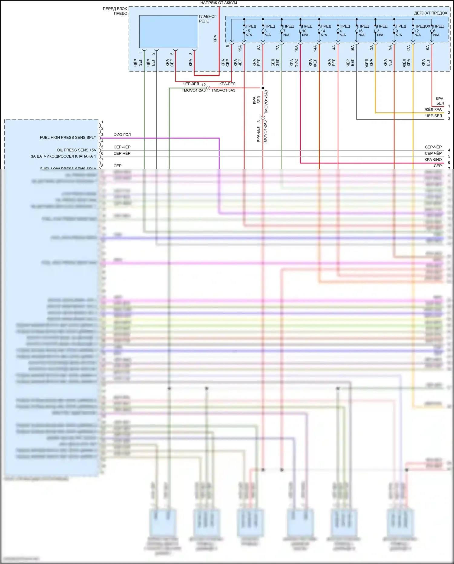 Cayenne Coupe Porsche III (2019-2023): Электросхема двигателя 3.0l turbo hybrid (1 из 8) 