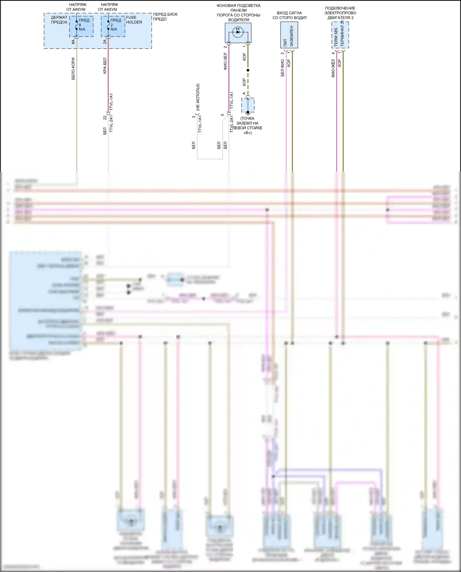 Cayenne Coupe Porsche III (2019-2023): Электросхема освещения салона (5 из 8) 