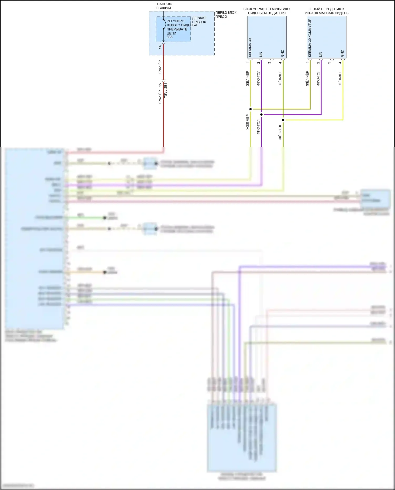 Cayenne Coupe Porsche III (2019-2023): Электросхема сиденья памяти водителя (1 из 2) 