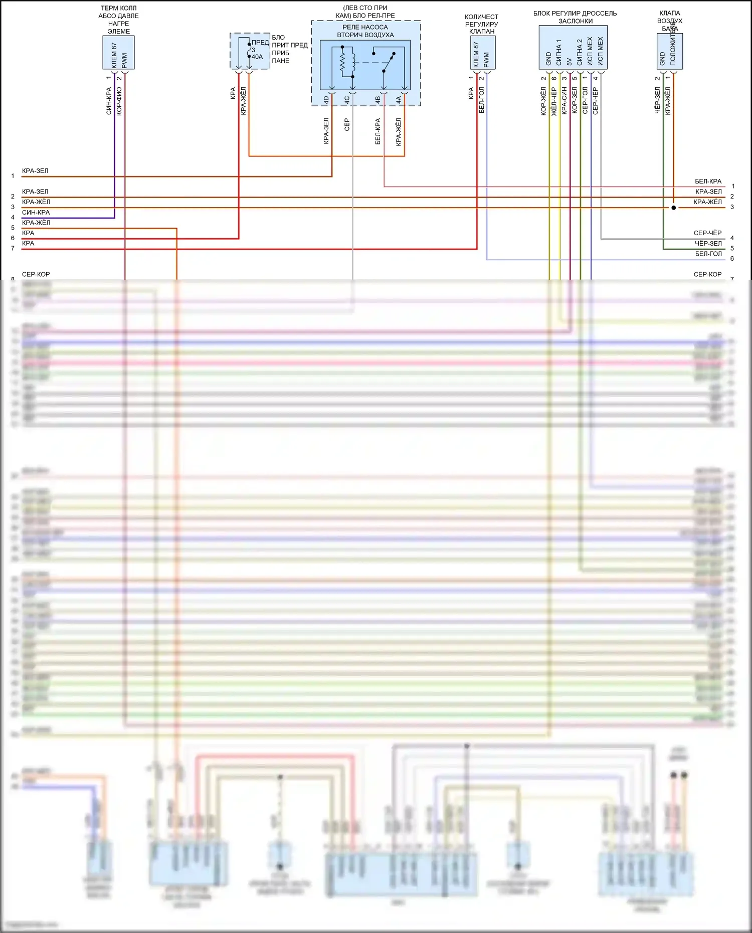 Cayenne GTS Porsche II (2010-2014): Электросхема двигателя 4.8l (4 из 5) 