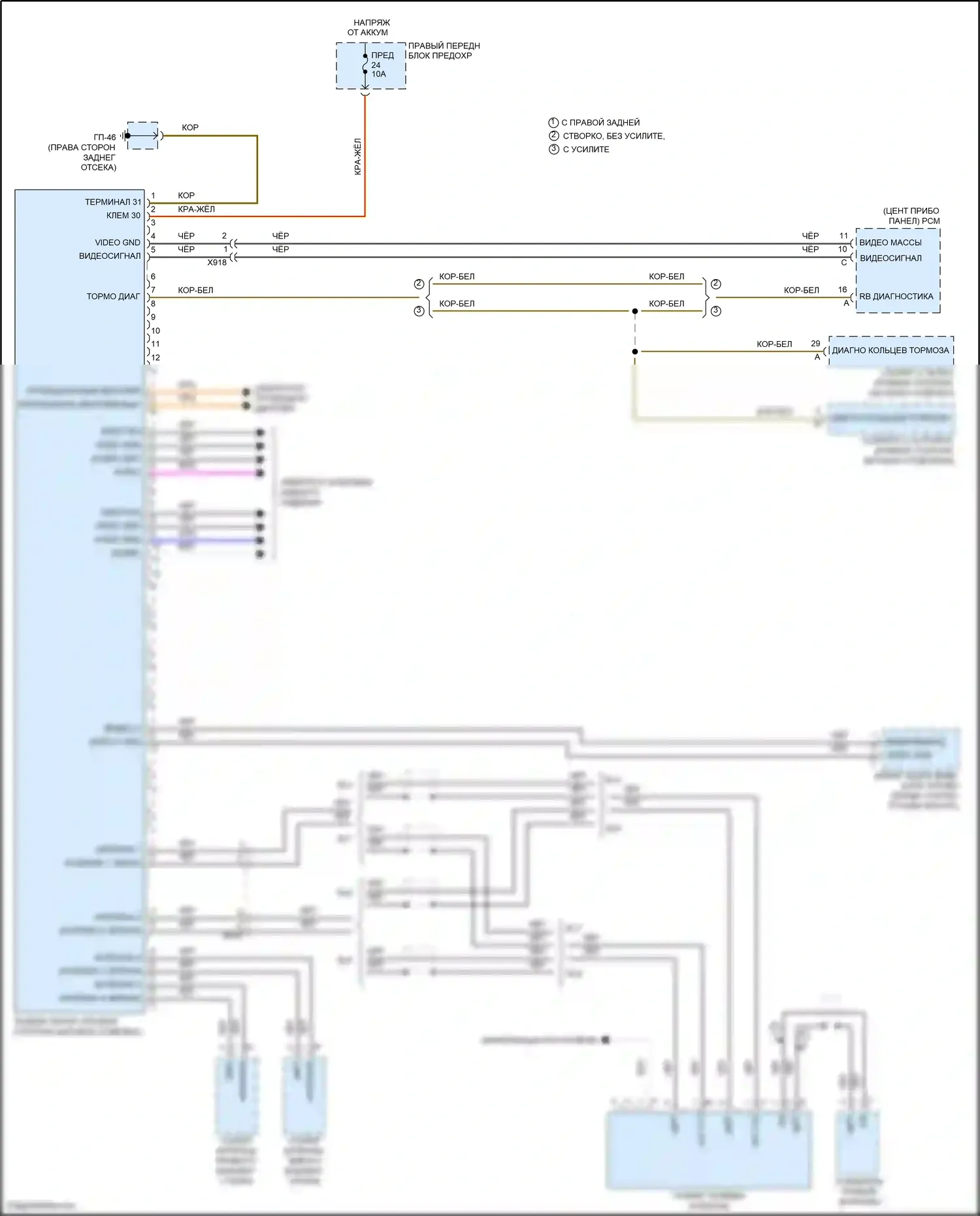 Cayenne GTS Porsche II (2010-2014): Электросхема тв-тюнера 