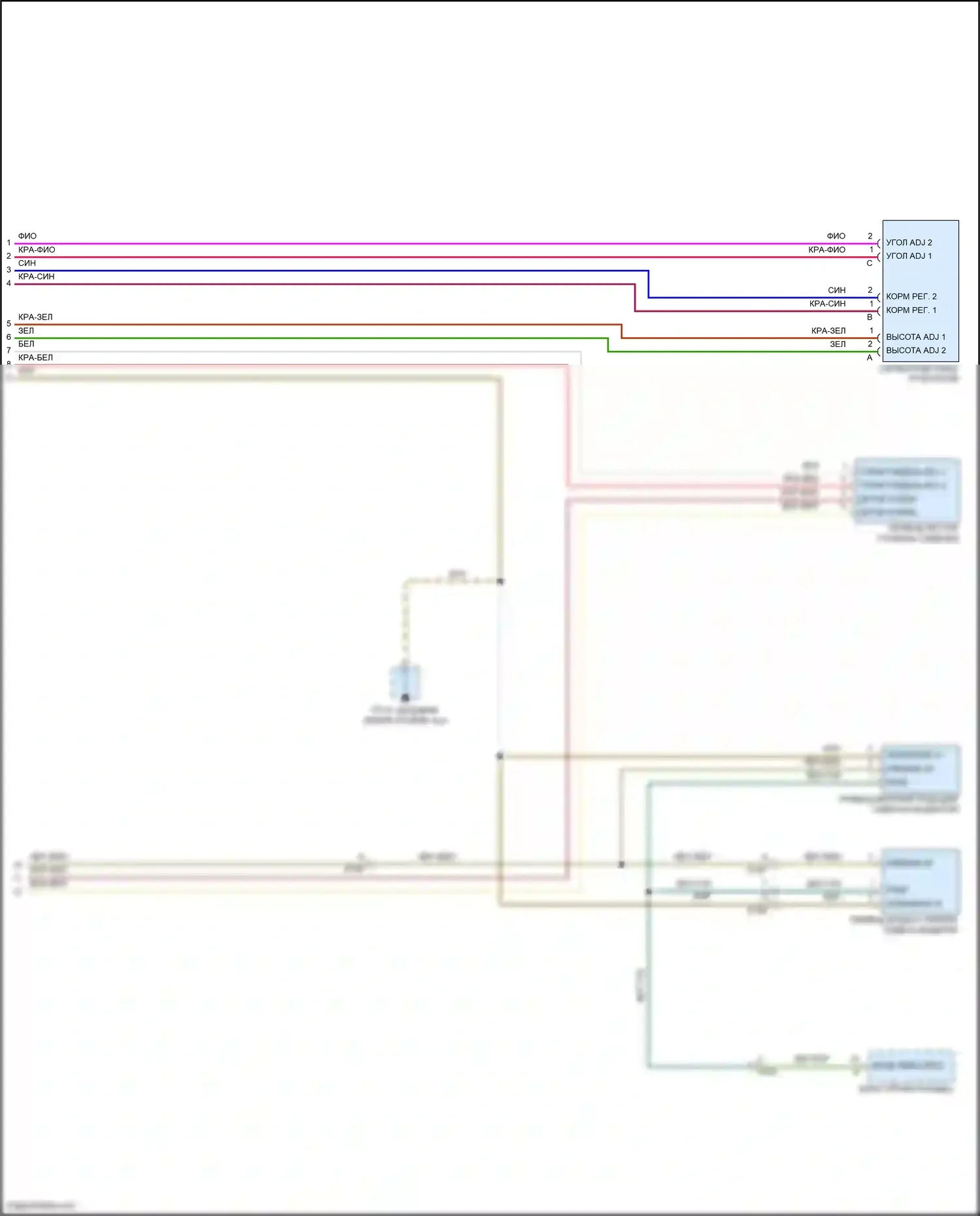 Cayenne GTS Porsche II (2010-2014): Электросхема сиденья памяти водителя (2 из 2) 