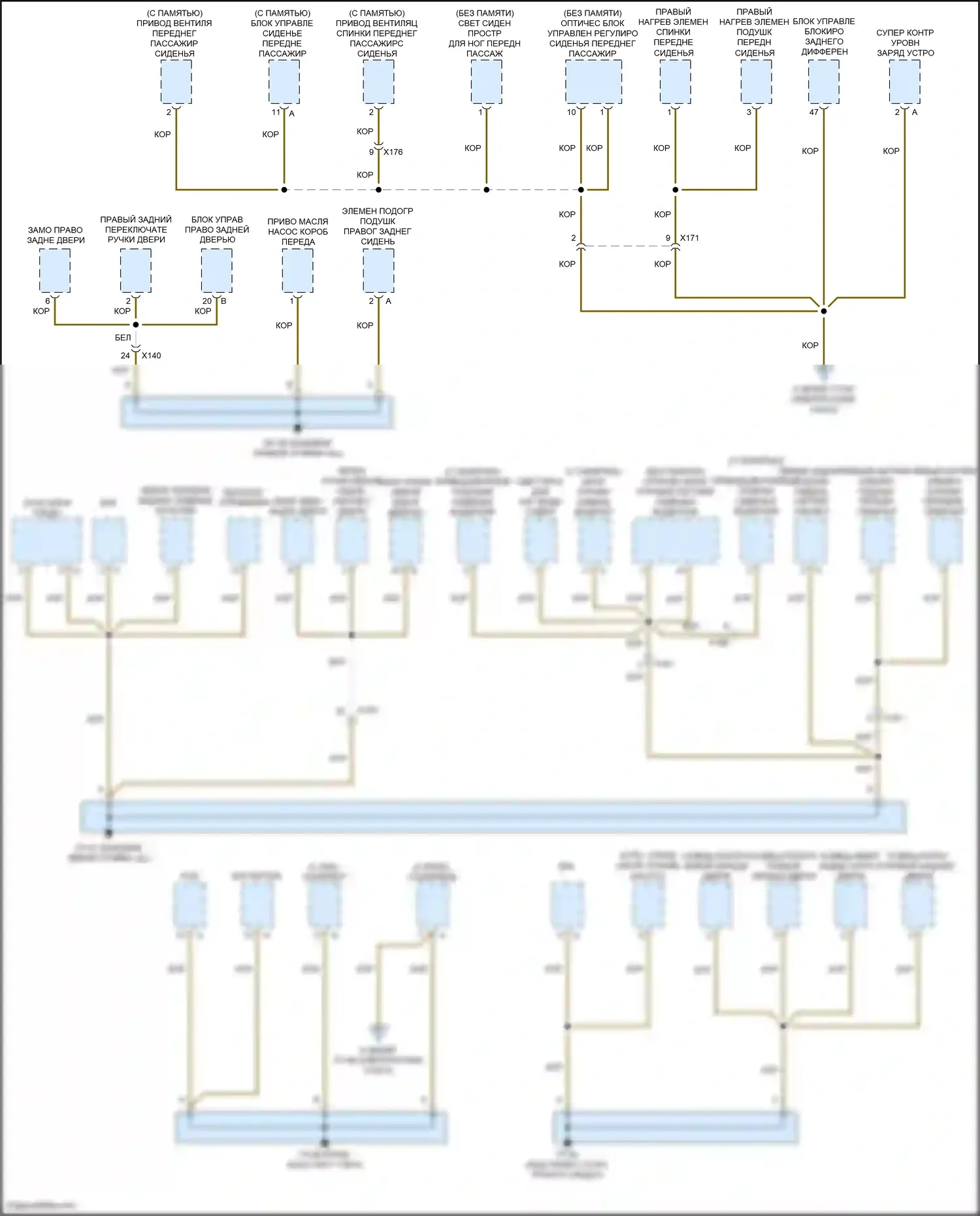 Cayenne GTS Porsche II (2010-2014): Электросхема разводки массы (5 из 6) 