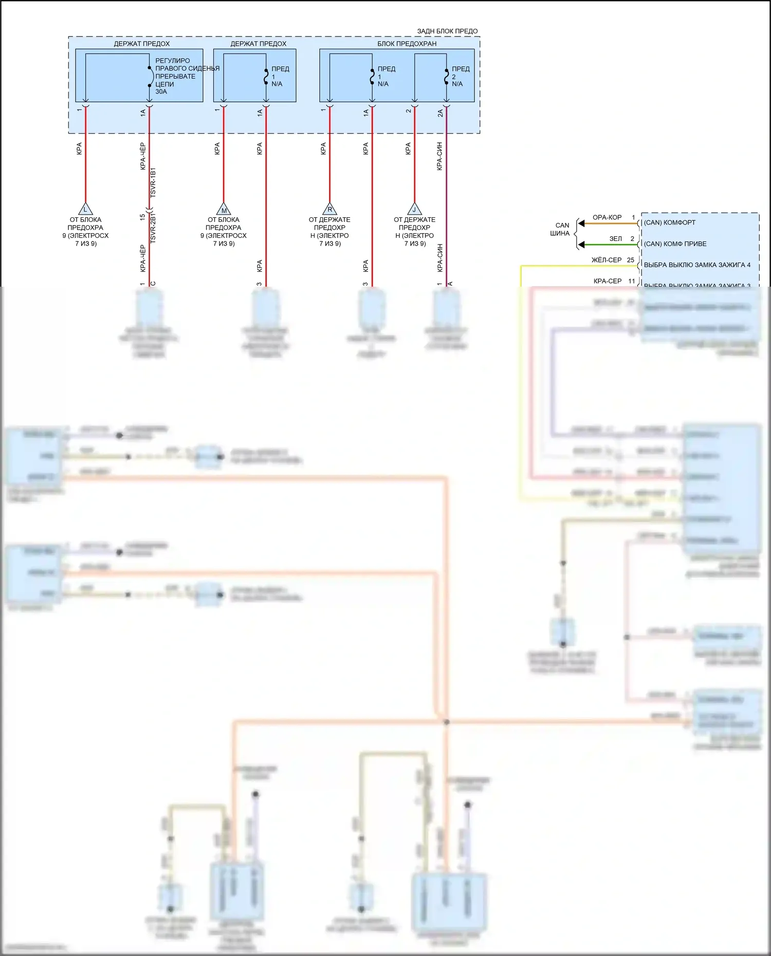 Cayenne GTS Porsche III (2017-2023): Электросхема блока предохранителей реле (9 из 9) 