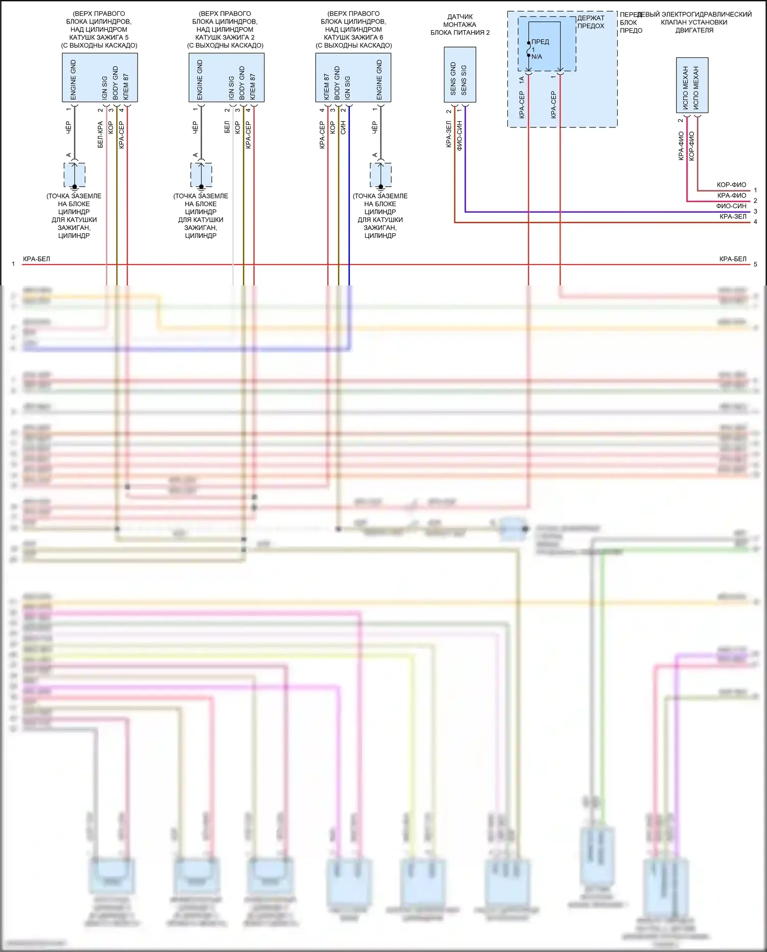 Cayenne GTS Porsche III (2017-2023): Электросхема двигателя 3.0l turbo hybrid (4 из 8) 