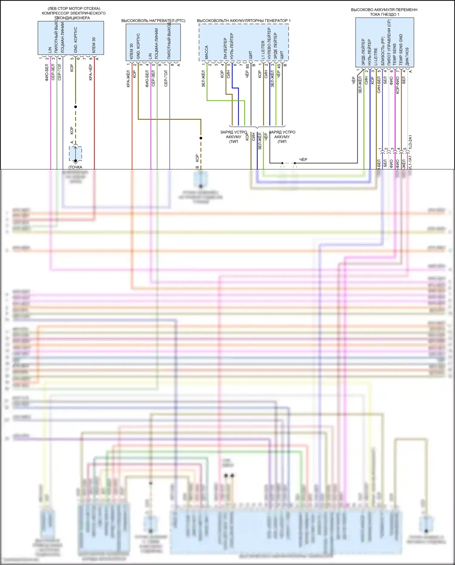 Cayenne GTS Porsche III (2017-2023): Электросхема двигателя 4.0l турбо гибрид, электросхема гибридной системы (3 из 5) 
