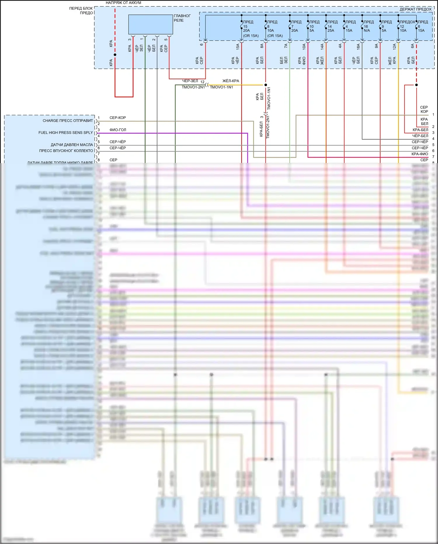 Cayenne S Porsche III рестайлинг (2023-2024): Электросхема двигателя 3,0л турбо (1 из 8) 