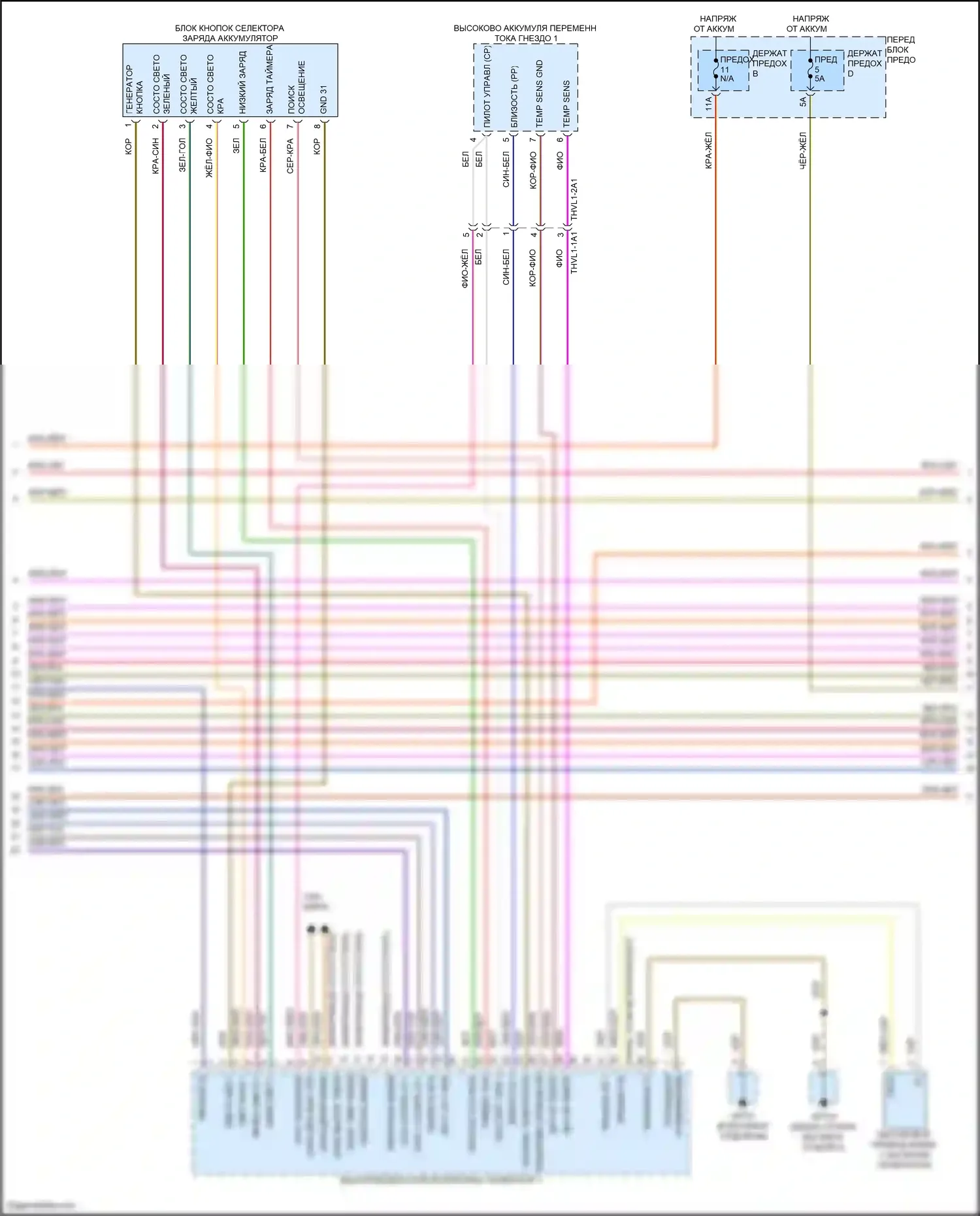 Cayenne S Porsche III рестайлинг (2023-2024): Электросхема двигателя 4.0l турбо гибрид, электросхема гибридной системы (4 из 7) 