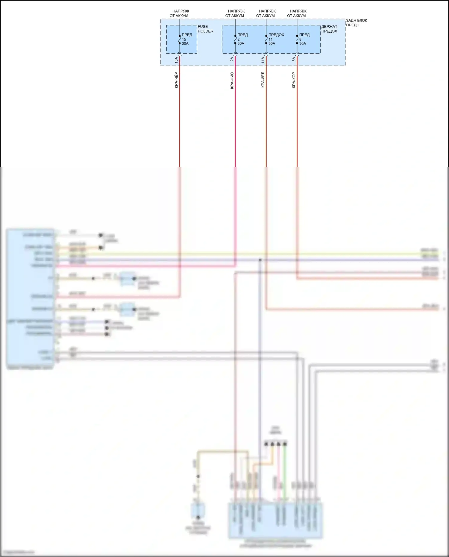 Cayenne S Porsche III рестайлинг (2023-2024): Электросхема фар (1 из 2) 