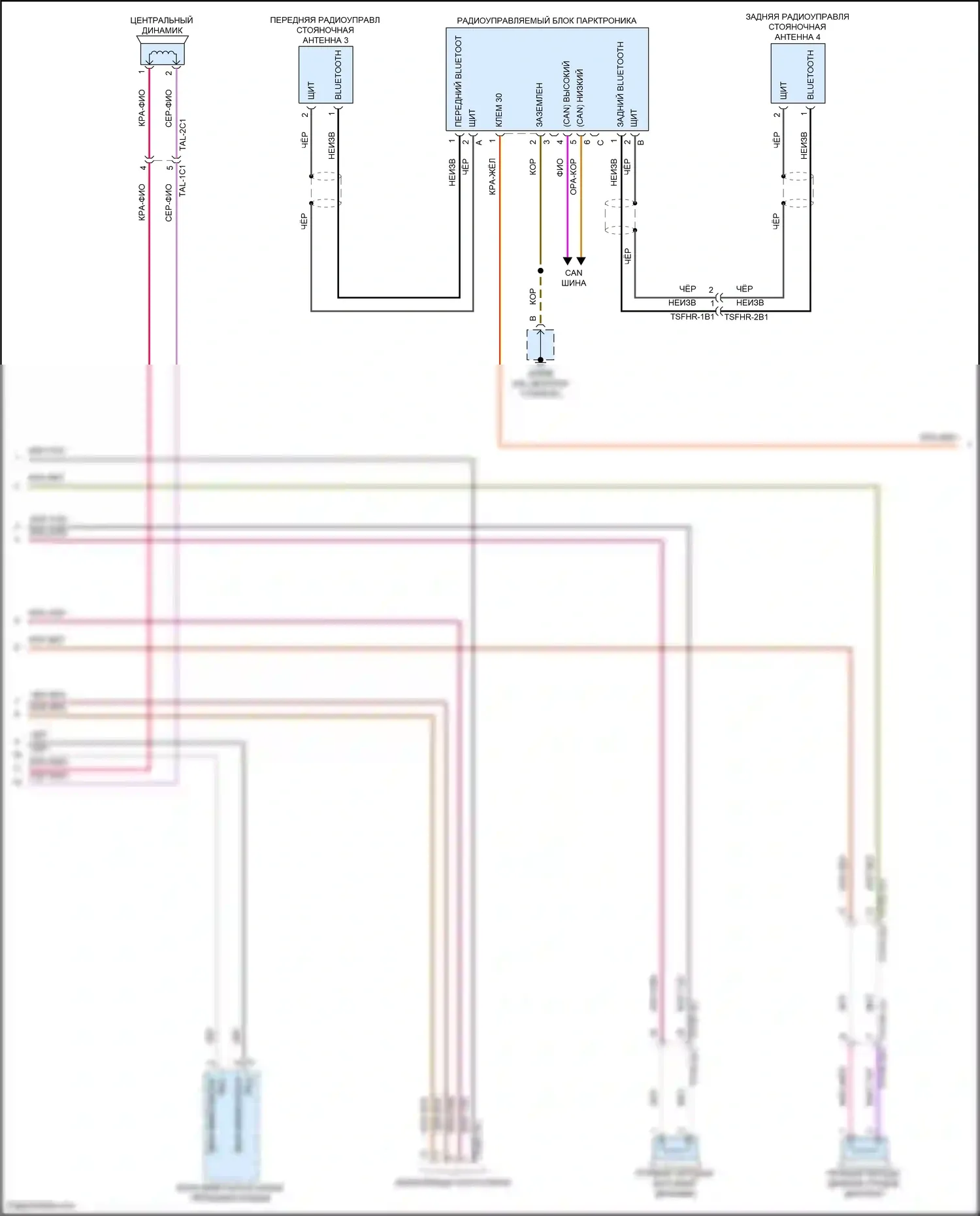 Cayenne S Porsche III рестайлинг (2023-2024): Электросхема магнитолы, с bose (2 из 3) 