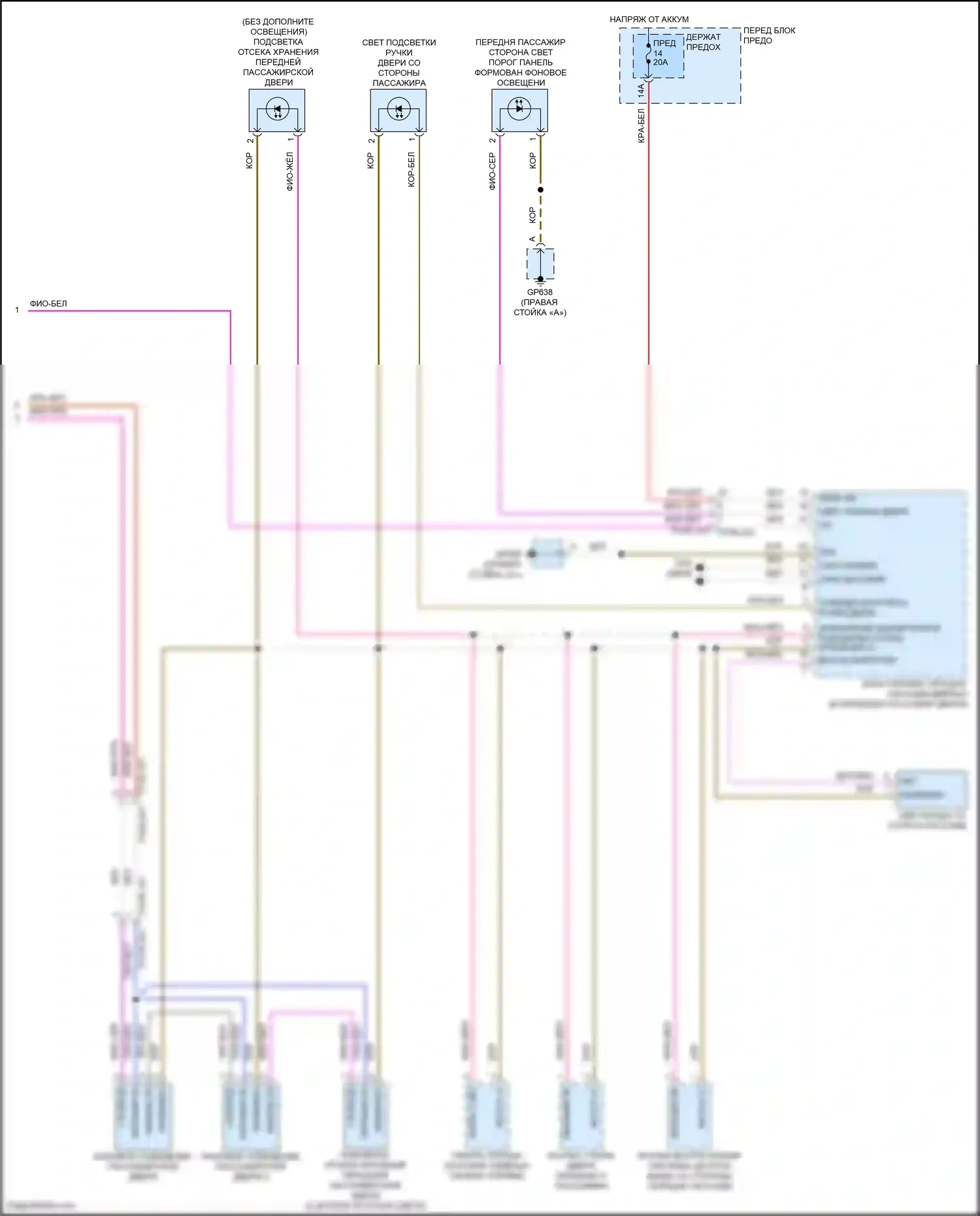 Cayenne S Porsche III рестайлинг (2023-2024): Электросхема освещения салона (8 из 8) 