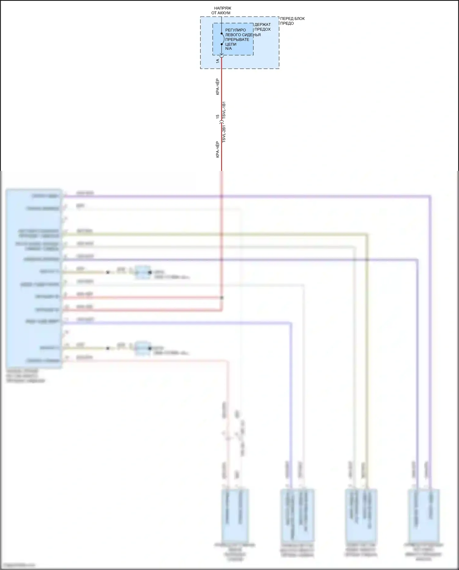 Cayenne S Porsche III рестайлинг (2023-2024): Питание водительского сиденья электросхема 