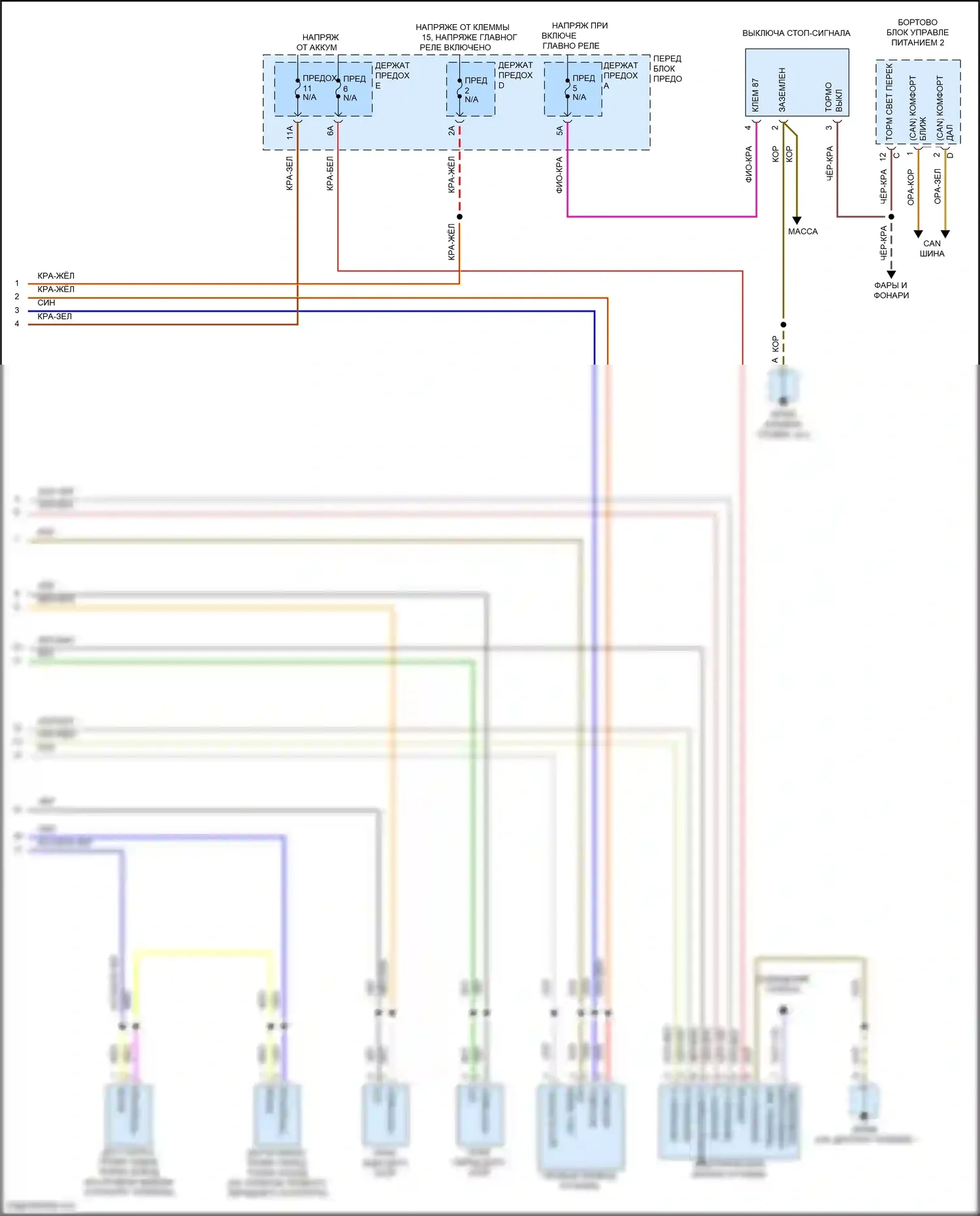 Cayenne S Porsche III (2017-2023): Антиблокировочная система abs электросхема (2 из 2) 