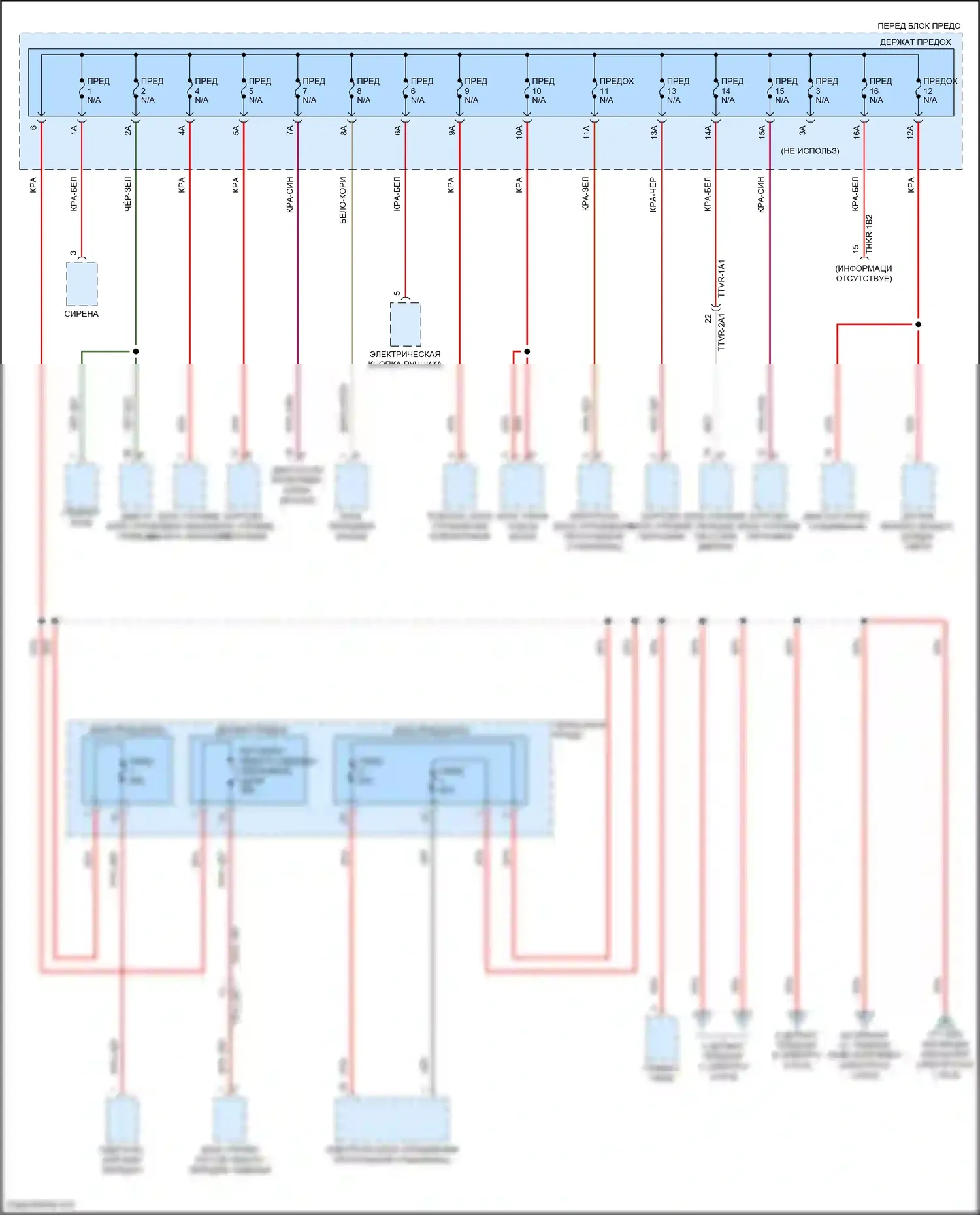 Cayenne S Porsche III (2017-2023): Электросхема блока предохранителей реле (4 из 9) 