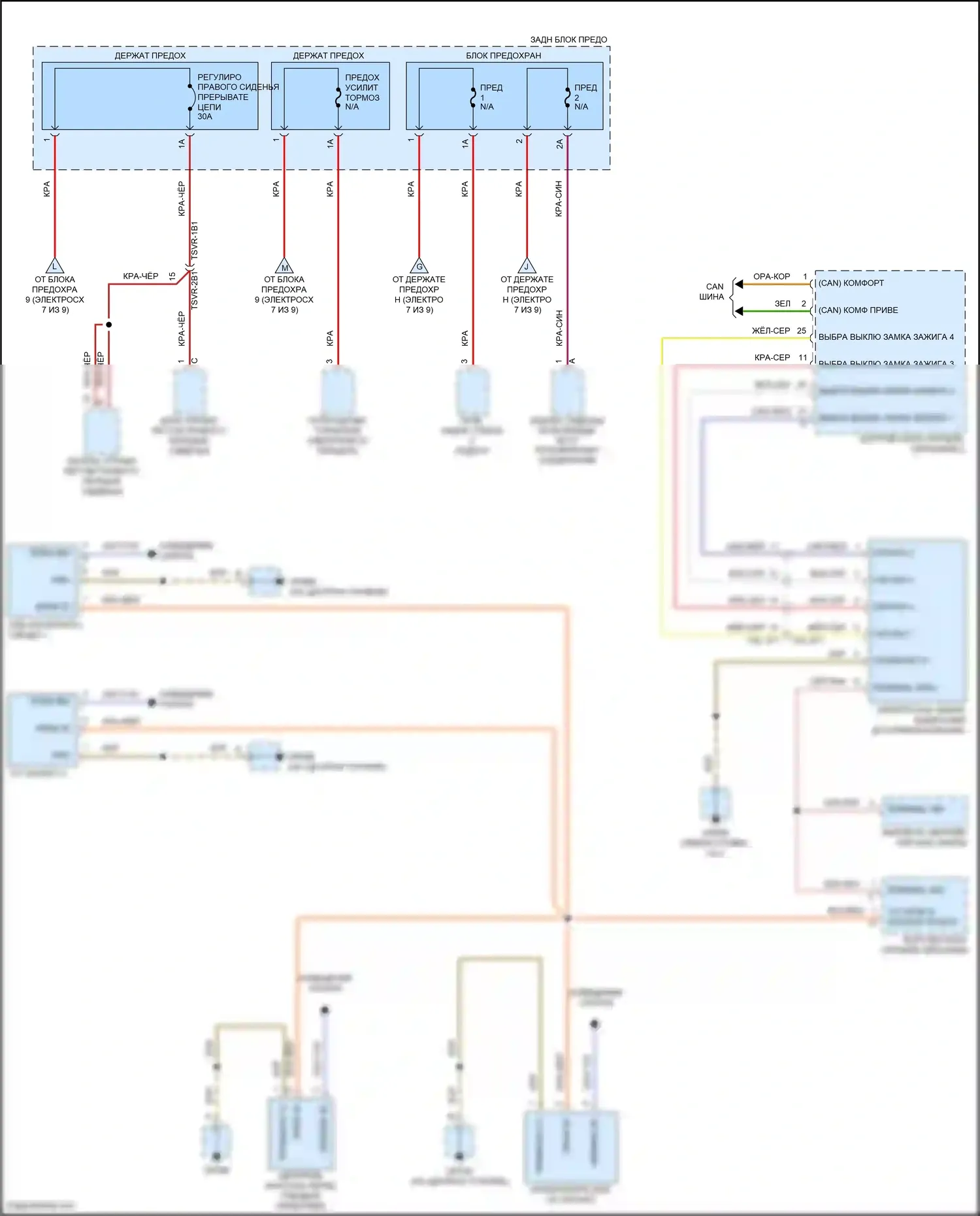 Cayenne S Porsche III (2017-2023): Электросхема блока предохранителей реле (9 из 9) 