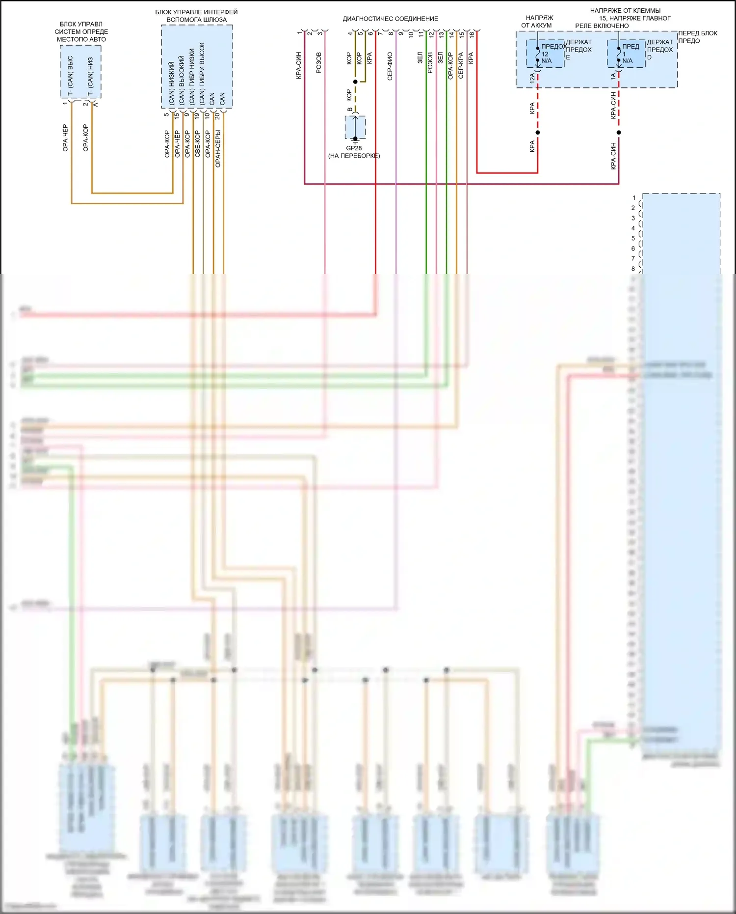 Cayenne S Porsche III (2017-2023): Can шина электросхема (6 из 6) 