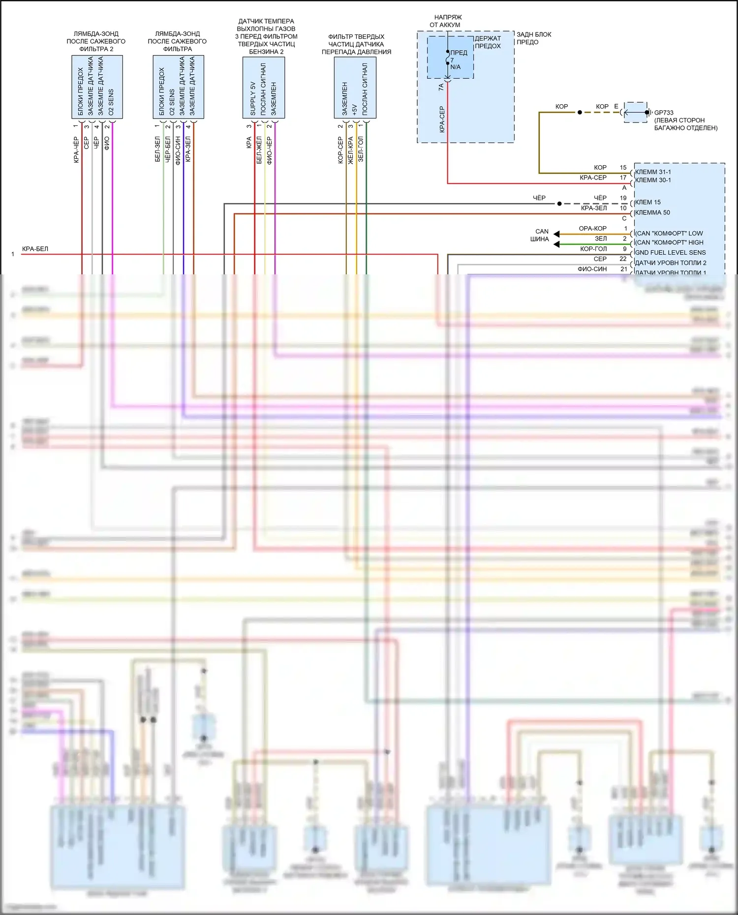 Cayenne S Porsche III (2017-2023): Электросхема двигателя 2.9л турбо (6 из 8) 