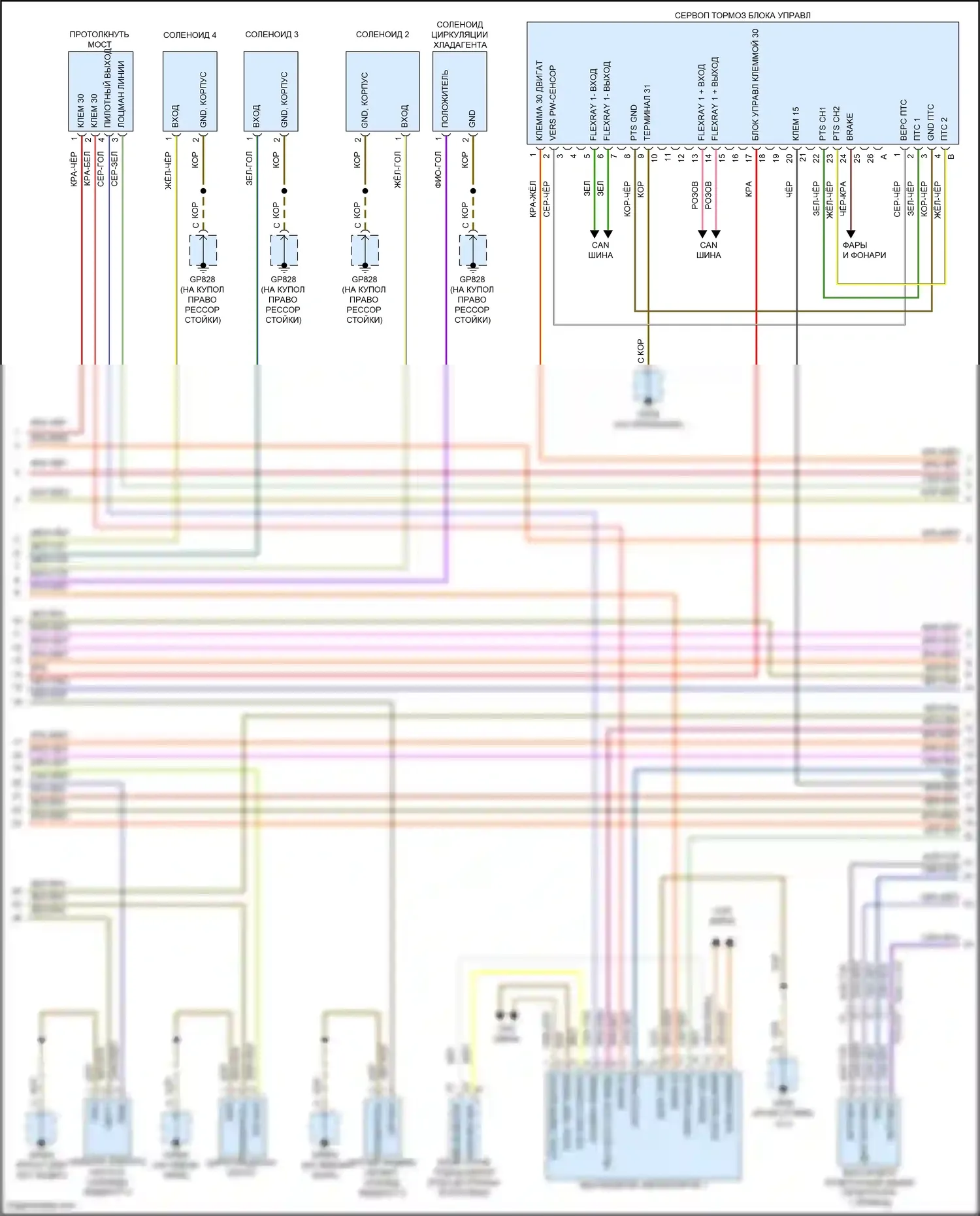 Cayenne S Porsche III (2017-2023): Электросхема двигателя 3.0l turbo hybrid, электросхема гибридной системы (2 из 5) 