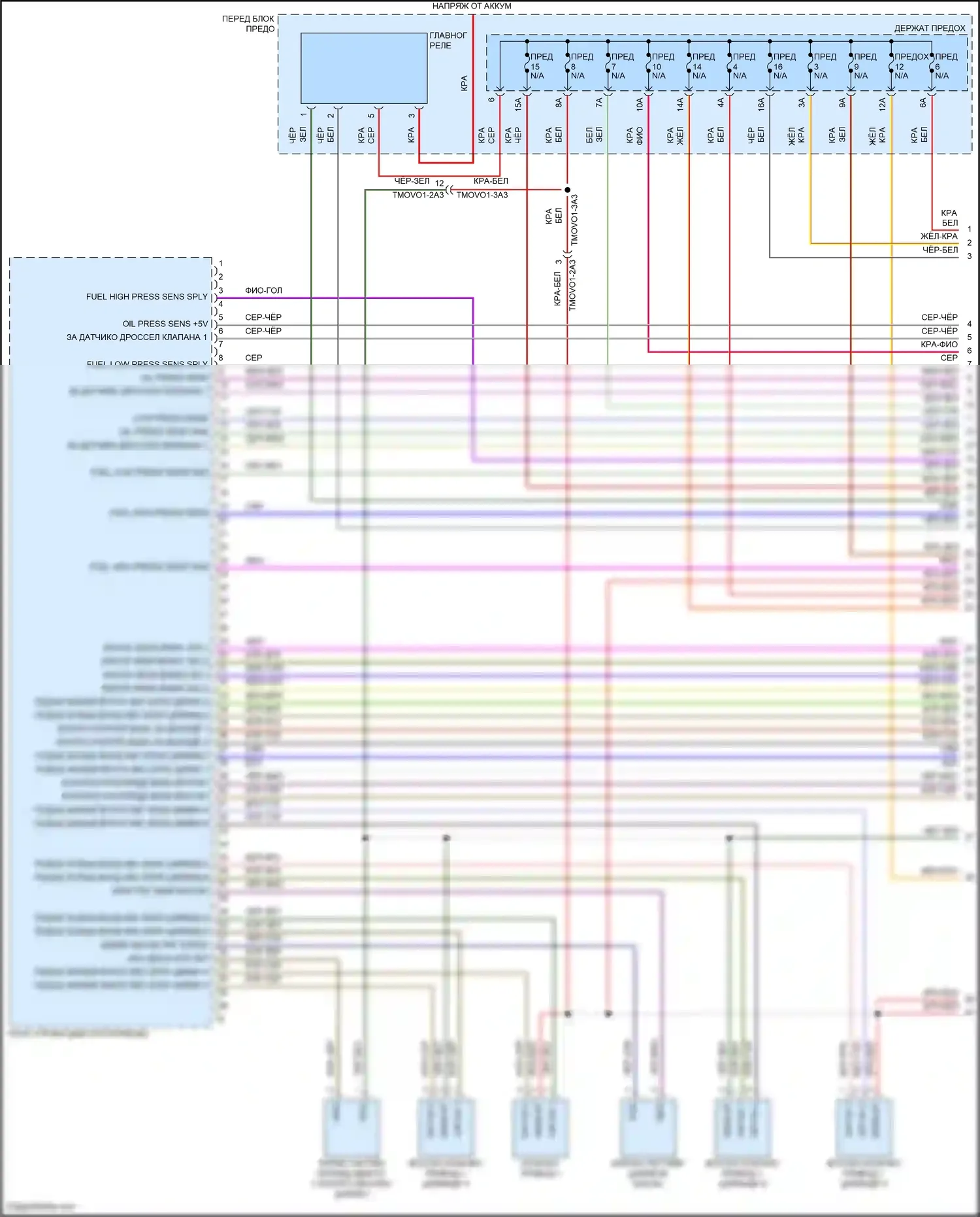 Cayenne S Porsche III (2017-2023): Электросхема двигателя 3,0л турбо (1 из 8) 