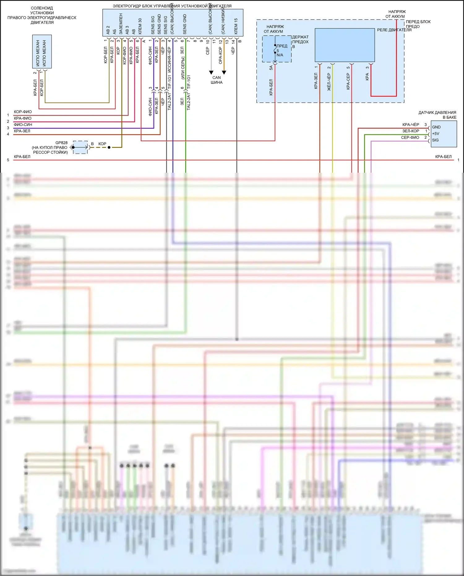Cayenne S Porsche III (2017-2023): Электросхема двигателя 3,0л турбо (5 из 8) 