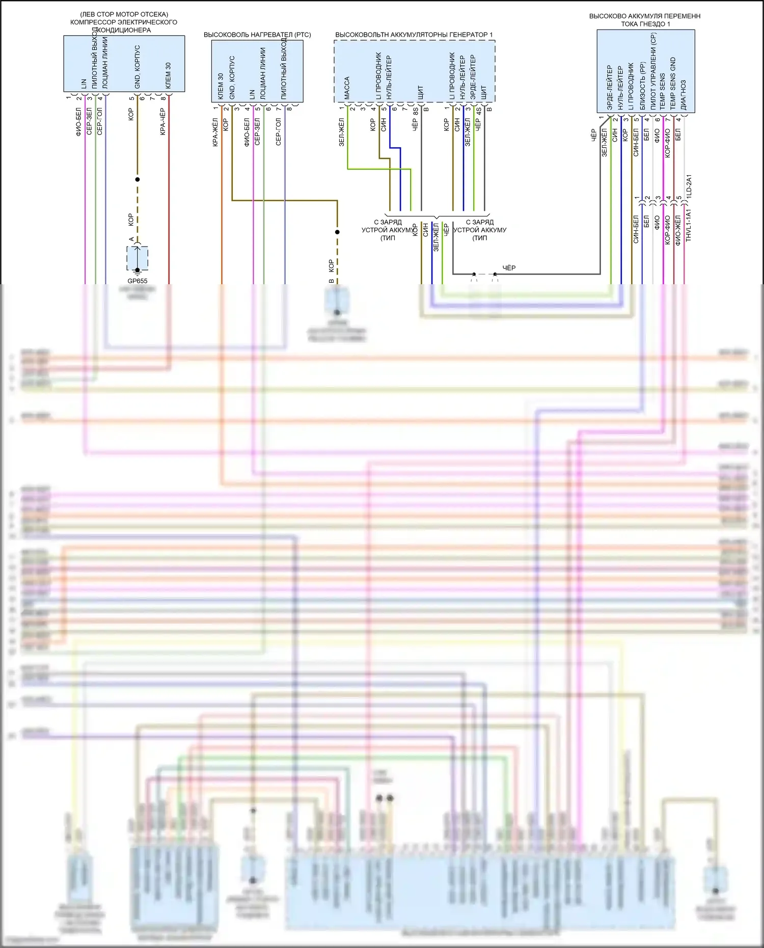 Cayenne S Porsche III (2017-2023): Электросхема двигателя 4.0l турбо гибрид, электросхема гибридной системы (3 из 5) 