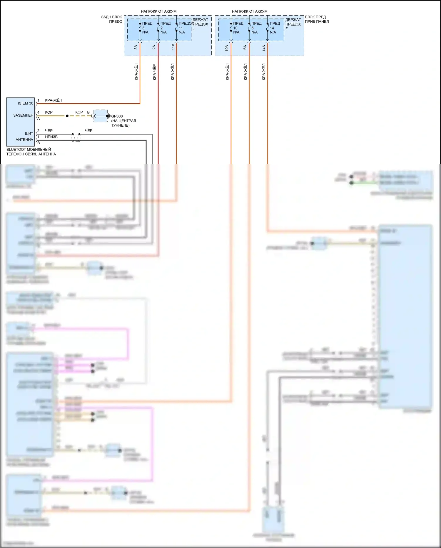 Cayenne S Porsche III (2017-2023): Электросхема магнитолы, с bose (3 из 3) 