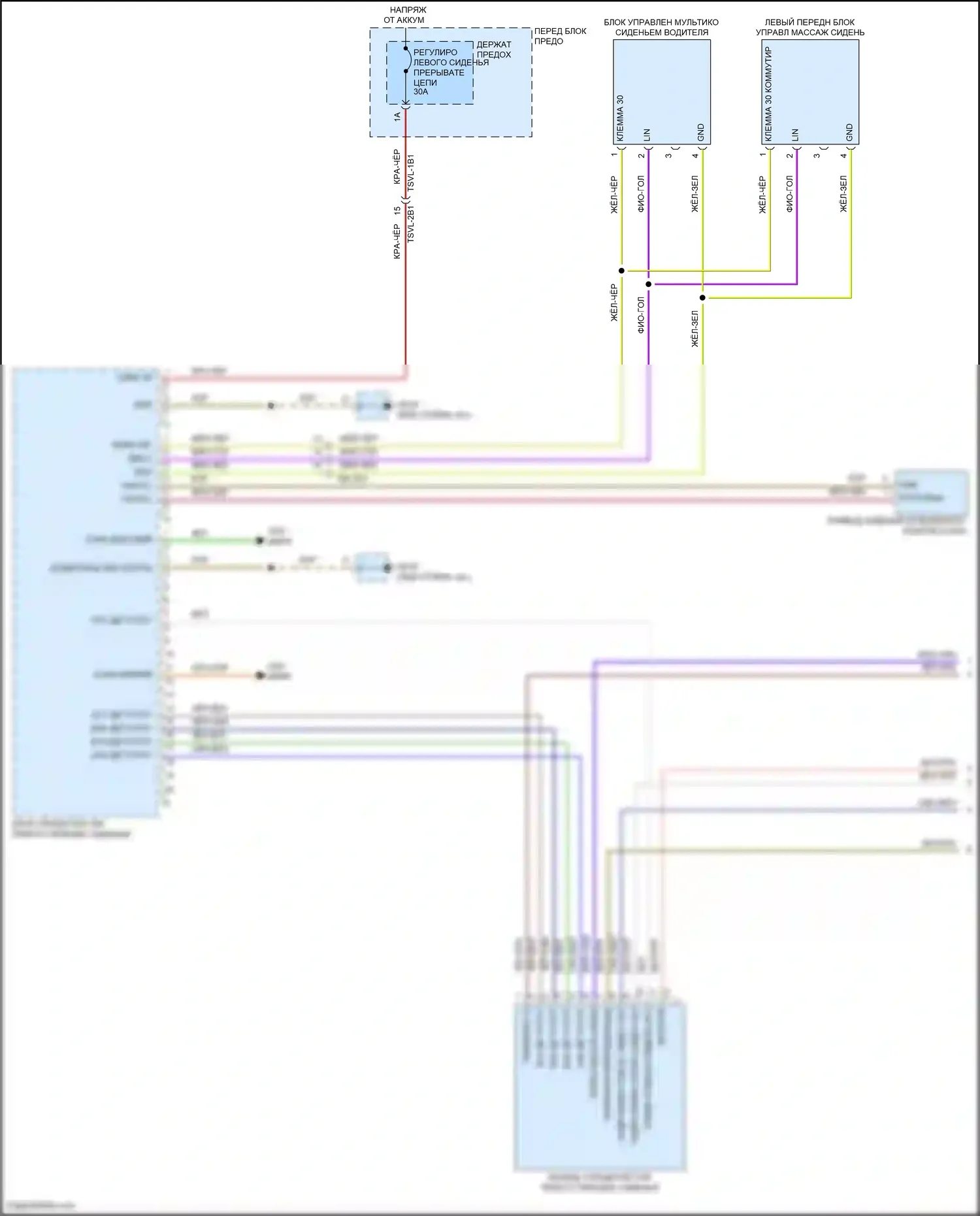 Cayenne S Porsche III (2017-2023): Электросхема сиденья памяти водителя (1 из 2) 