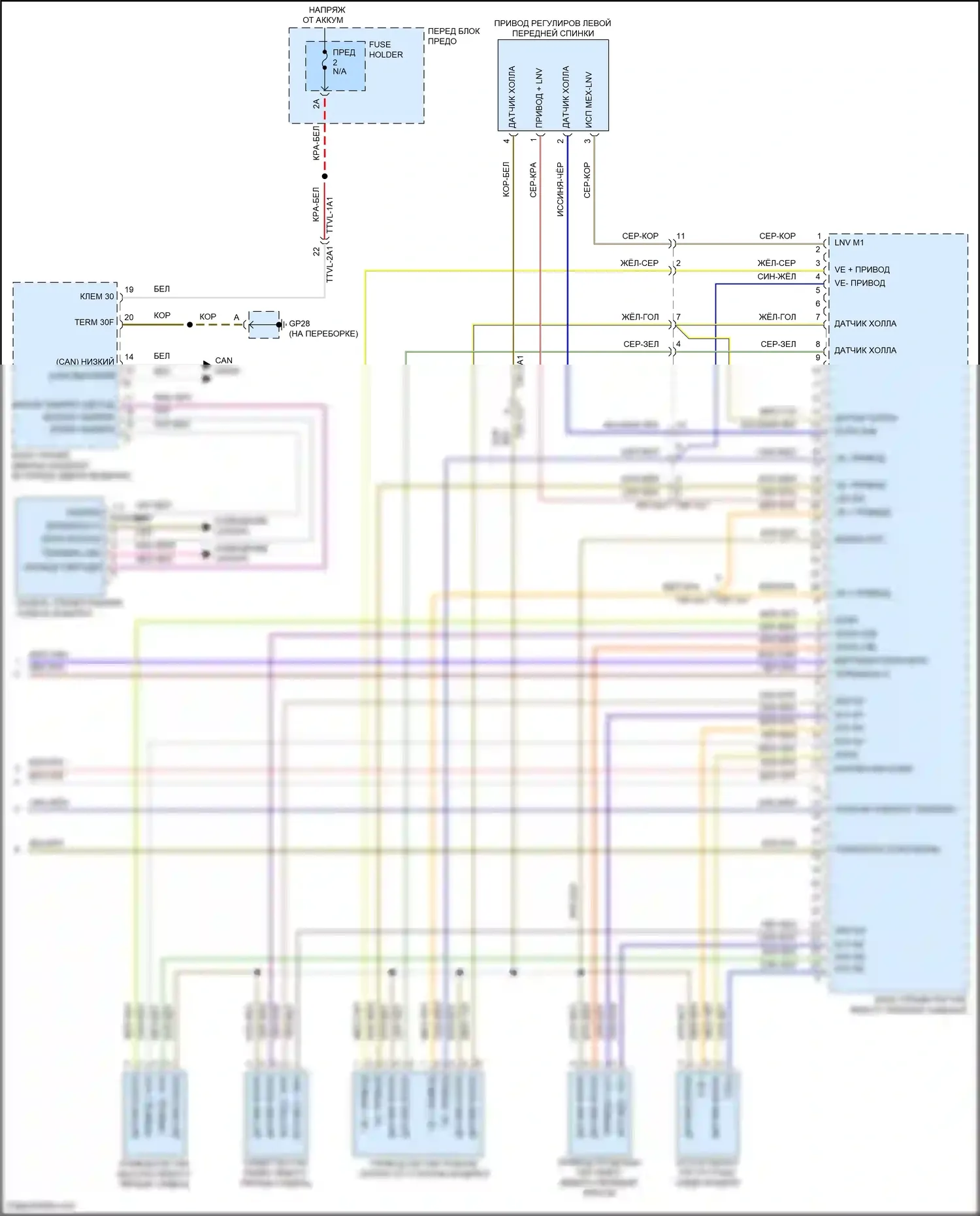 Cayenne S Porsche III (2017-2023): Электросхема сиденья памяти водителя (2 из 2) 