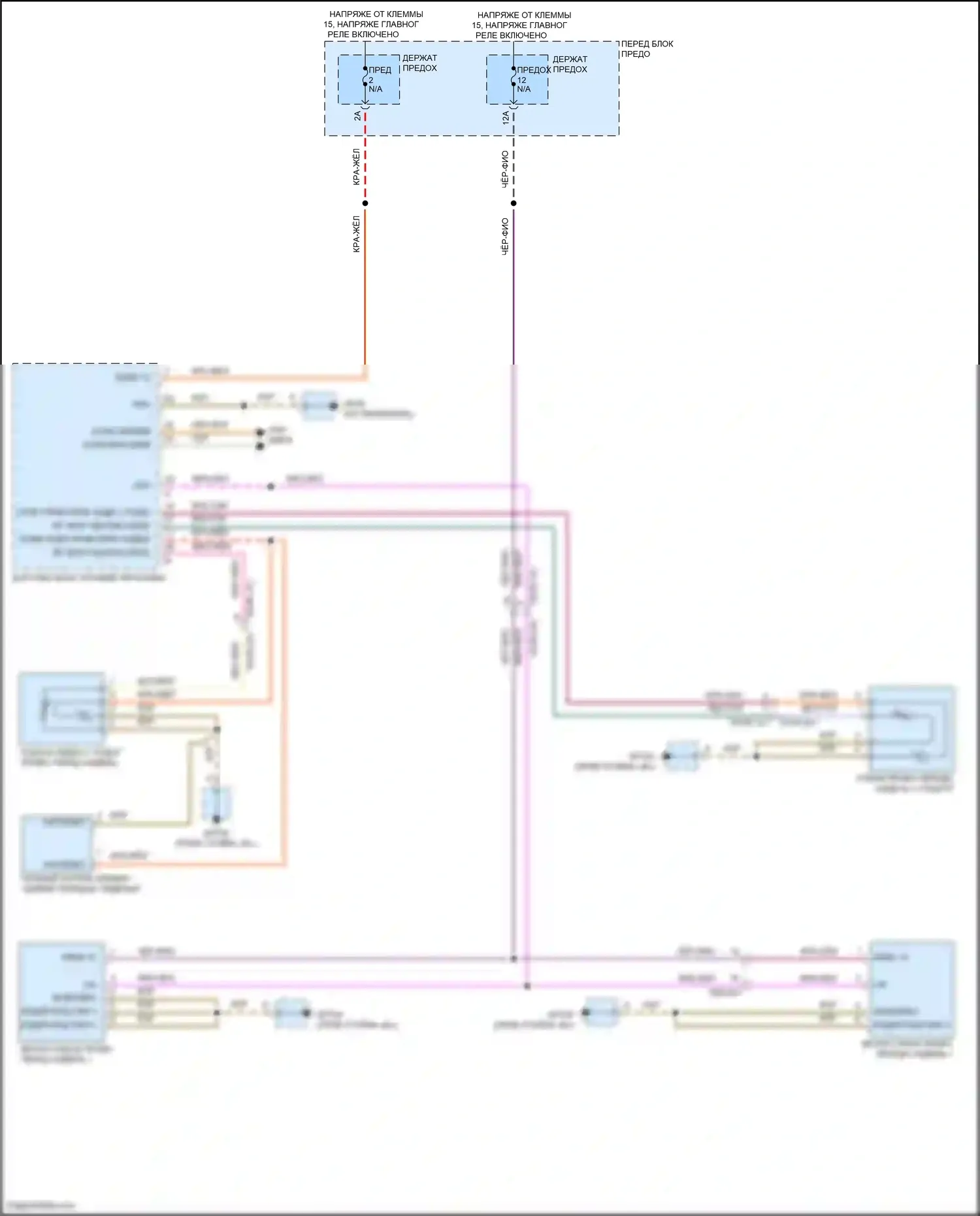 Cayenne S Porsche III (2017-2023): Электросхема обогреваемого сиденья переднего пассажира 