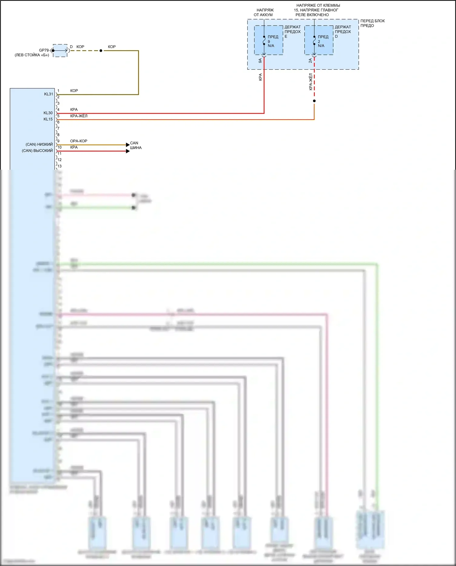 Cayenne S Porsche III (2017-2023): Электросхема телематики 