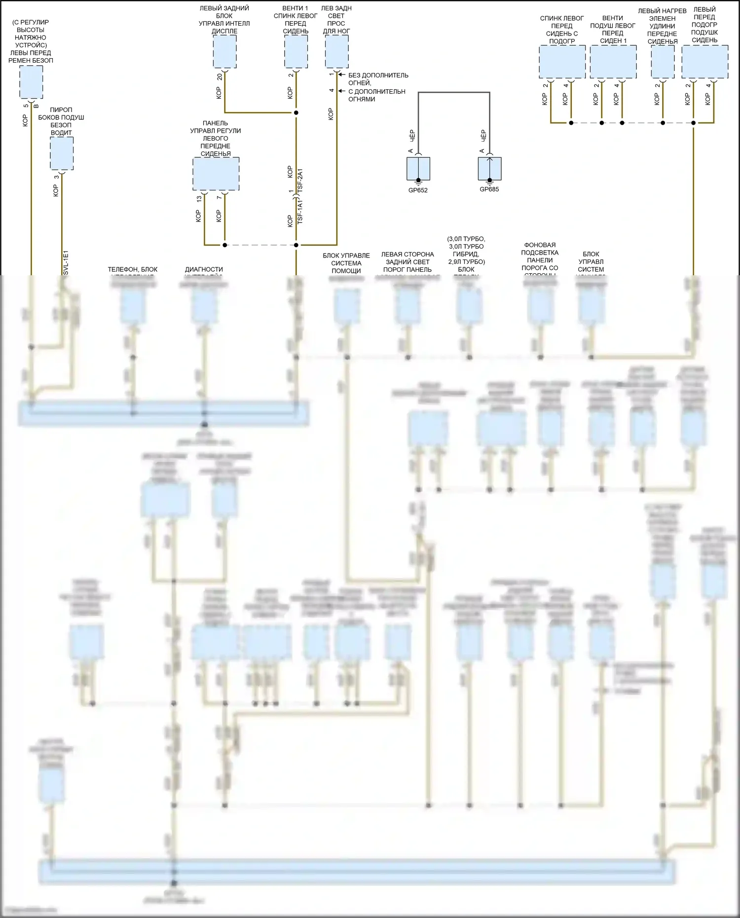 Cayenne S Porsche III (2017-2023): Электросхема разводки массы (4 из 8) 