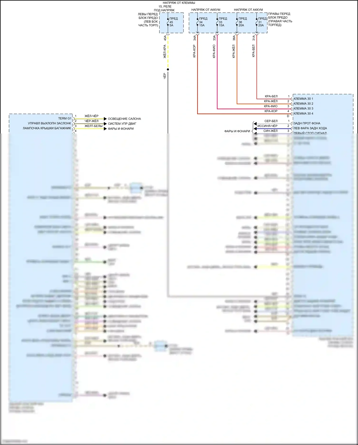 Cayenne Turbo S Porsche 958 рестайлинг (2014-2018): Электросхема блока управления заднего 