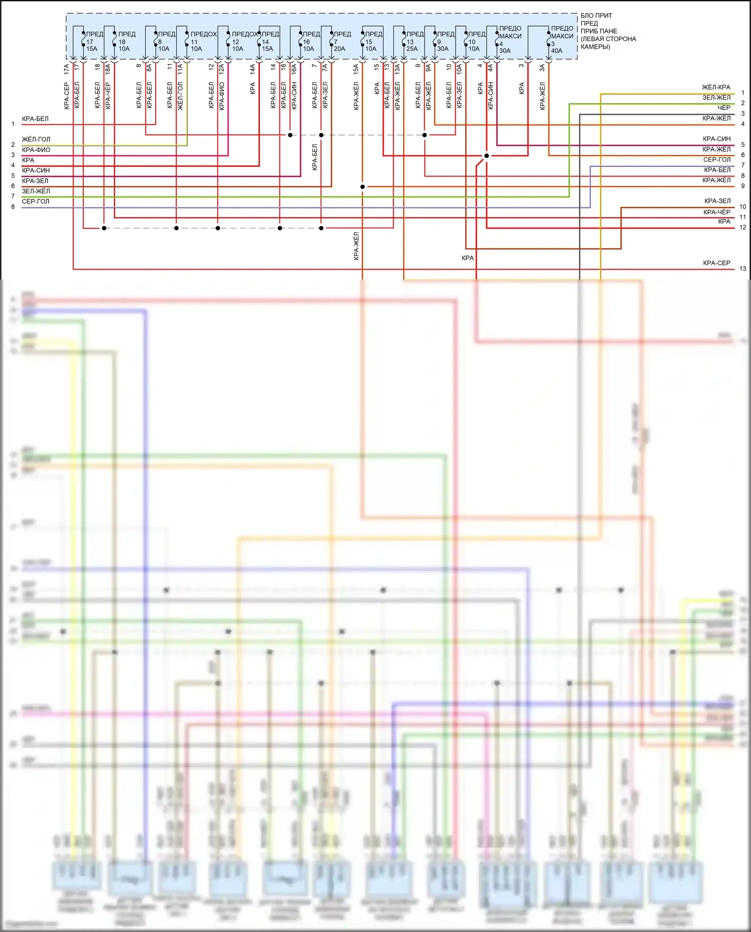 Cayenne Turbo S Porsche 958 рестайлинг (2014-2018): Электросхема двигателя 3.0l гибрид (3 из 10) 