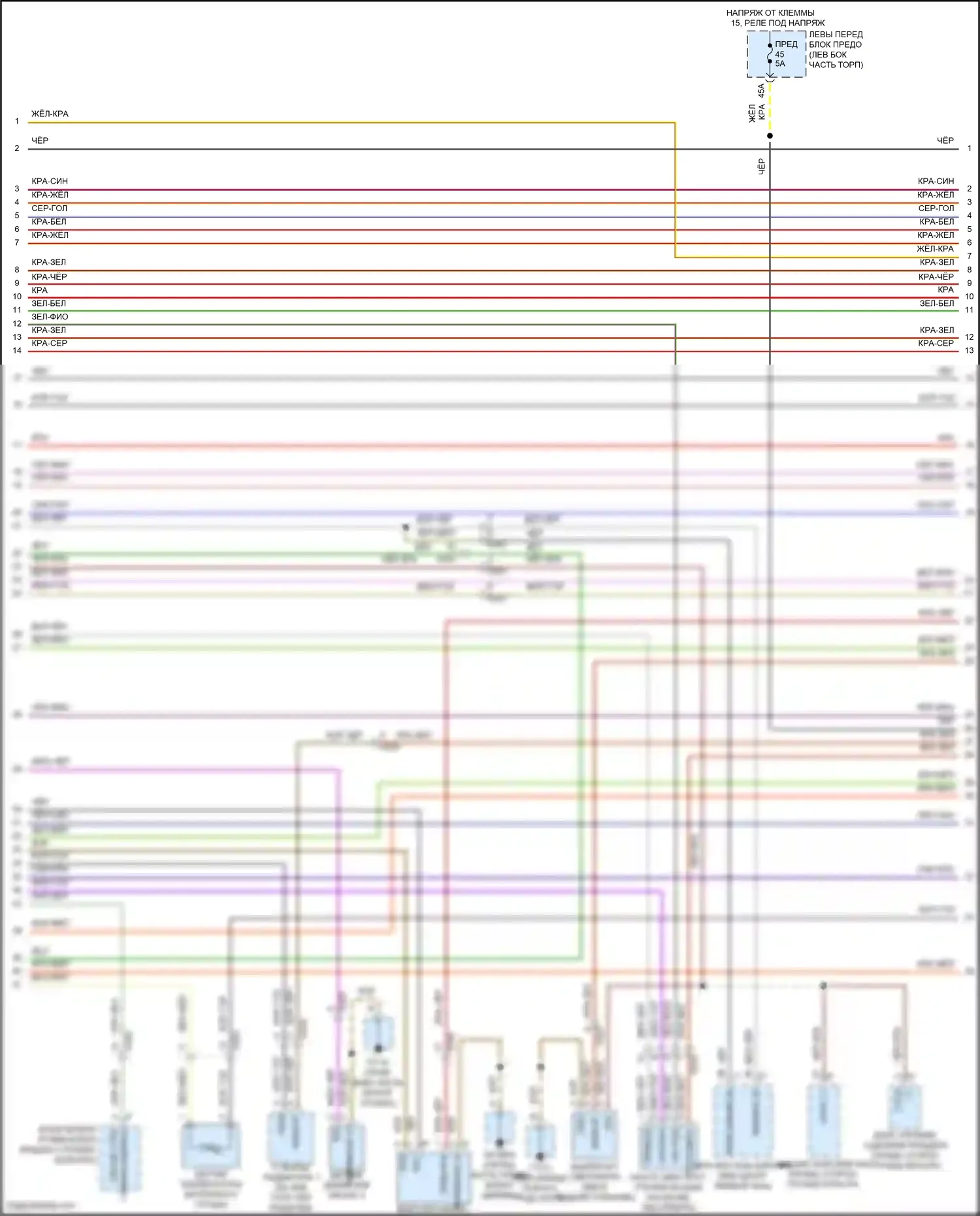 Cayenne Turbo S Porsche 958 рестайлинг (2014-2018): Электросхема двигателя 3.0l гибрид (5 из 10) 
