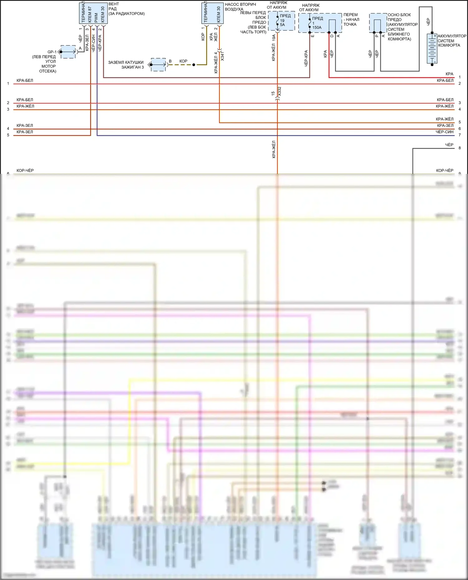 Cayenne Turbo S Porsche 958 рестайлинг (2014-2018): Электросхема двигателя 3,6л турбо (5 из 6) 