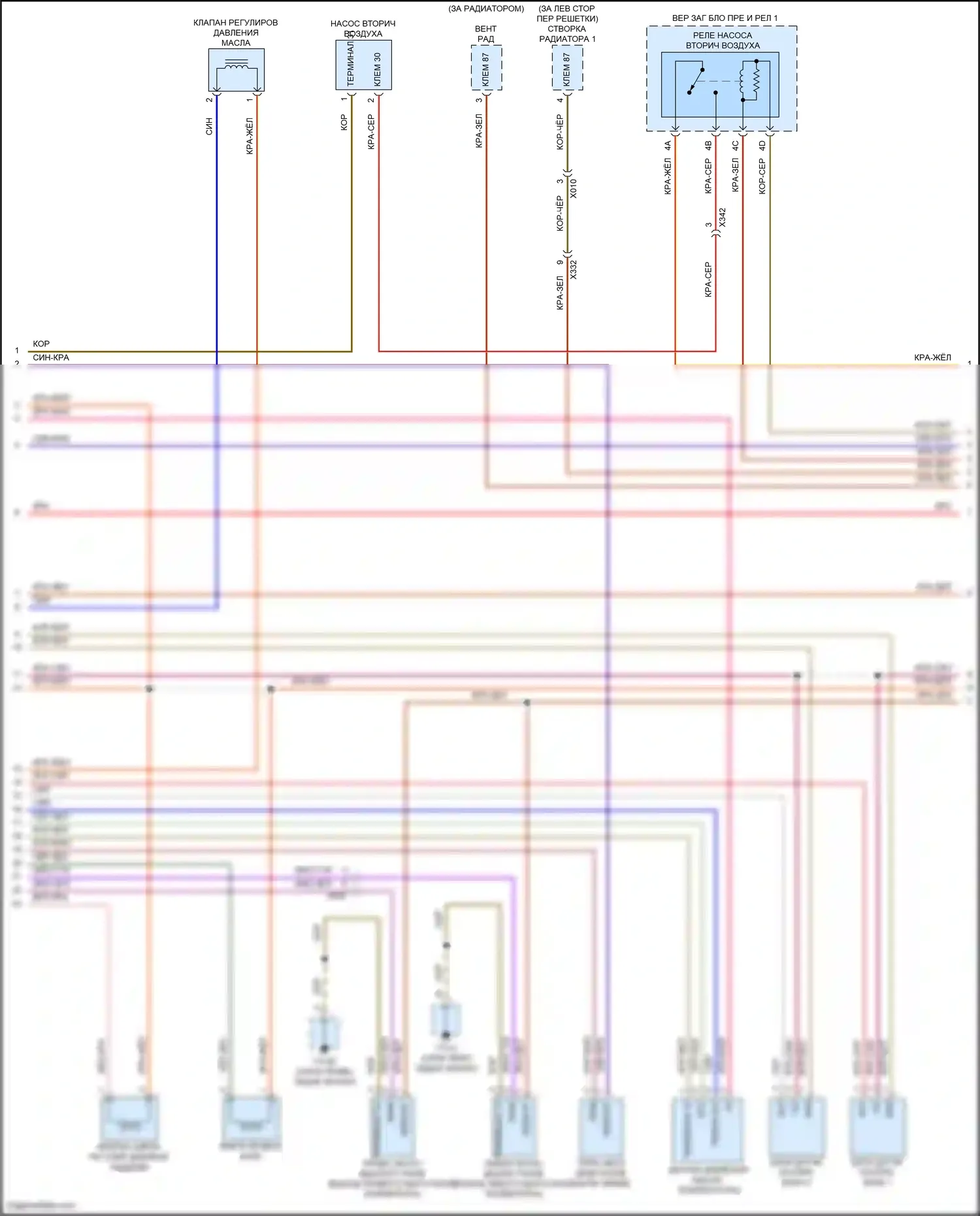 Cayenne Turbo S Porsche 958 рестайлинг (2014-2018): Электросхема двигателя 4,8л турбо (4 из 7) 