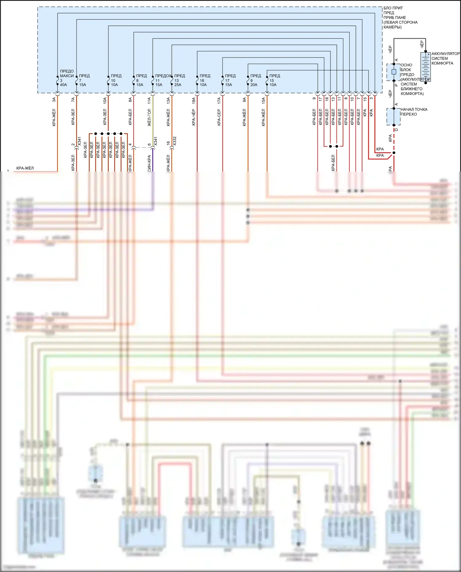 Cayenne Turbo S Porsche 958 рестайлинг (2014-2018): Электросхема двигателя 4,8л турбо (5 из 7) 