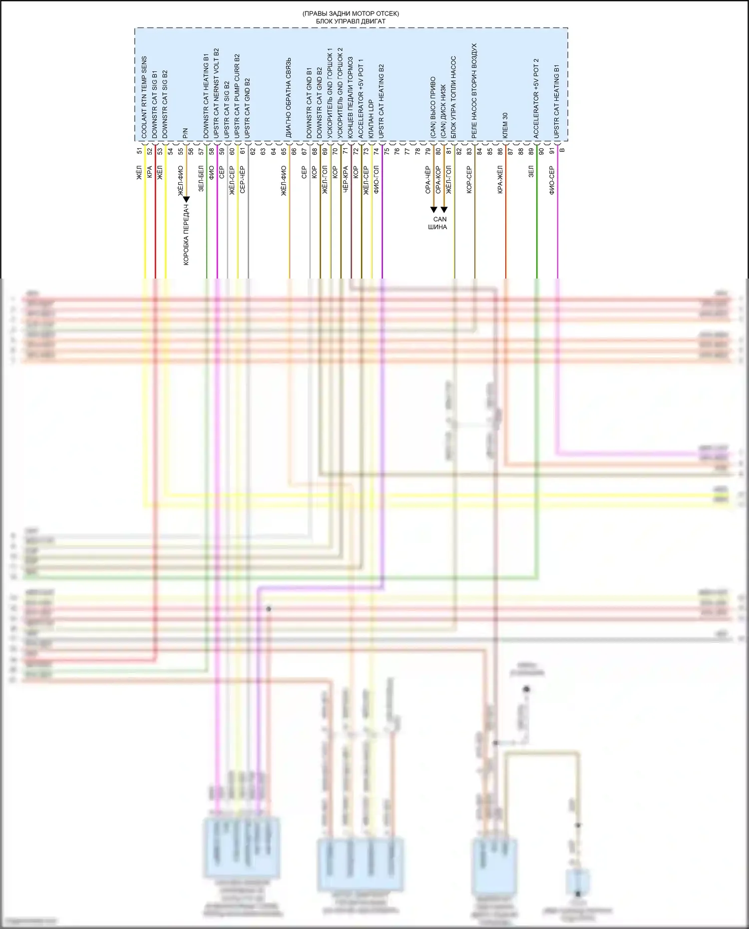 Cayenne Turbo S Porsche 958 рестайлинг (2014-2018): Электросхема двигателя 4,8л турбо (6 из 7) 