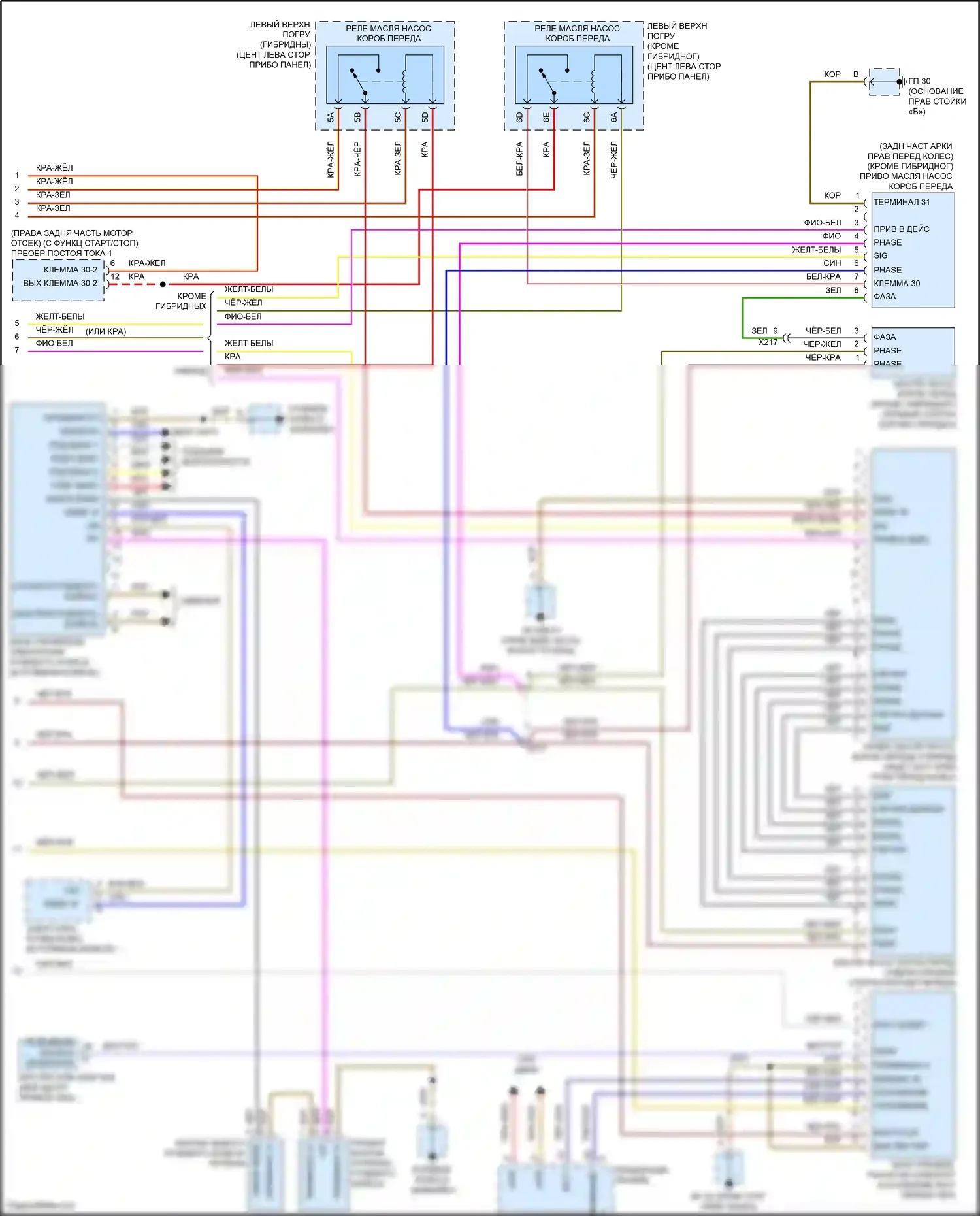 Cayenne Turbo S Porsche 958 рестайлинг (2014-2018): Электросхема автоматической коробки передач (2 из 2) 