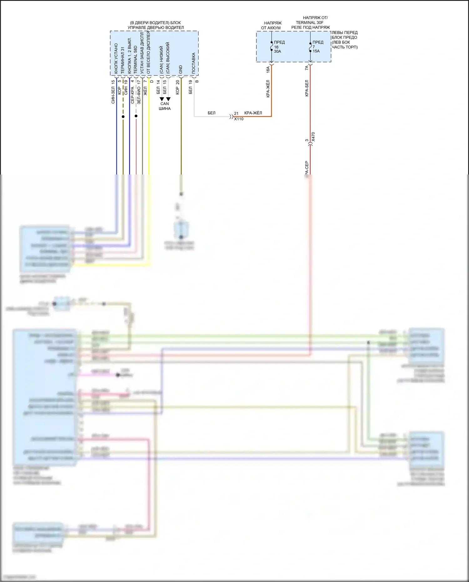 Cayenne Turbo S Porsche 958 рестайлинг (2014-2018): Электросхема памяти рулевой колонки 