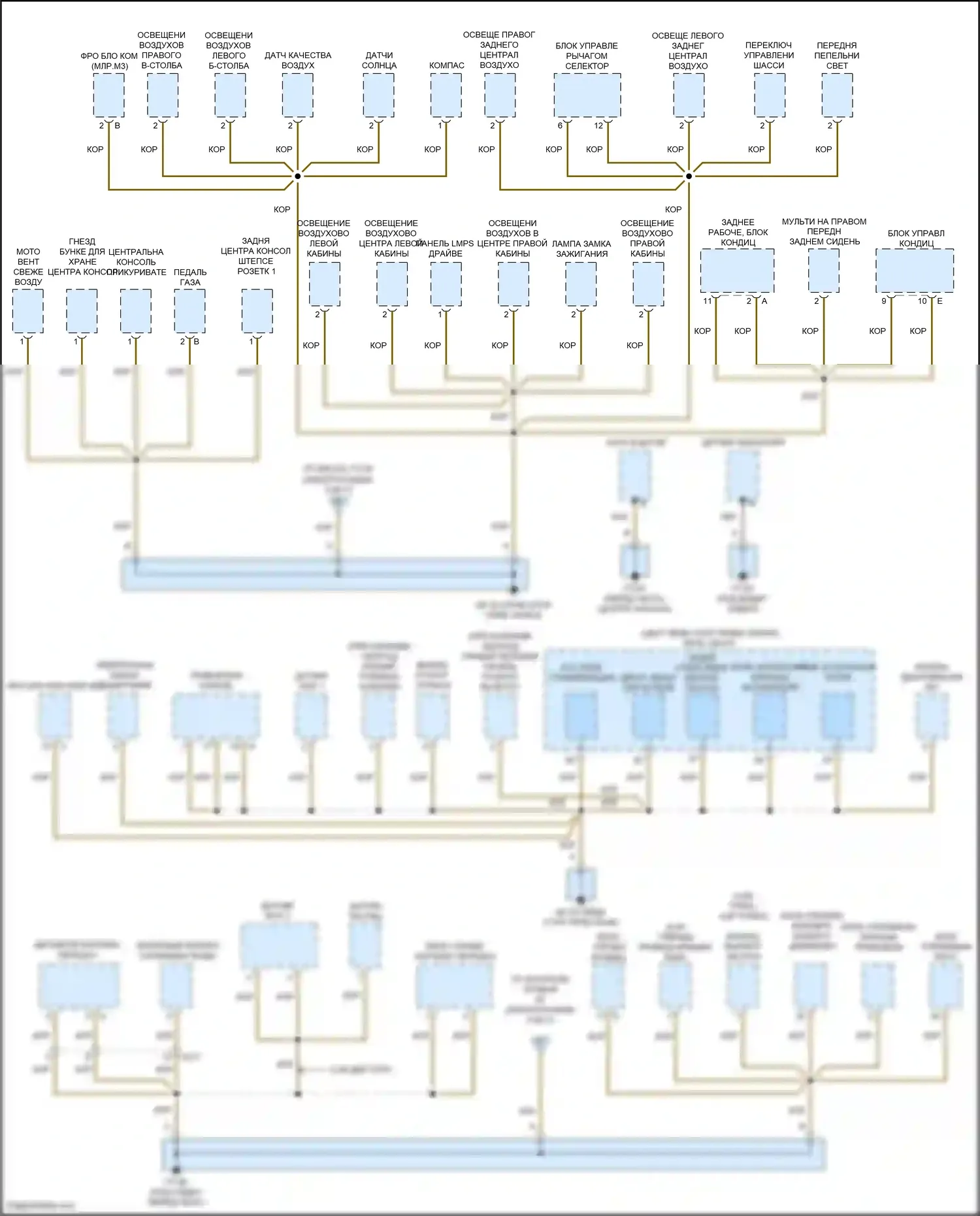 Cayenne Turbo S Porsche 958 рестайлинг (2014-2018): Электросхема разводки массы (4 из 7) 